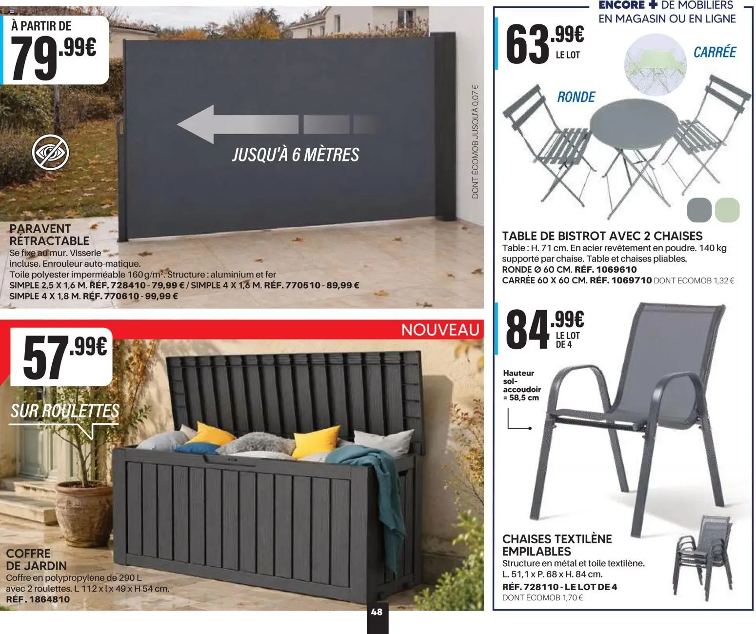 Prévisualisation de Shopix Catalogue Autome-Hiver 2026/2027 du magasin Shopix formulaire valide 01/09/2026 - Chaises, Table, Paravent, Paravent rétractable, Table de bistrot