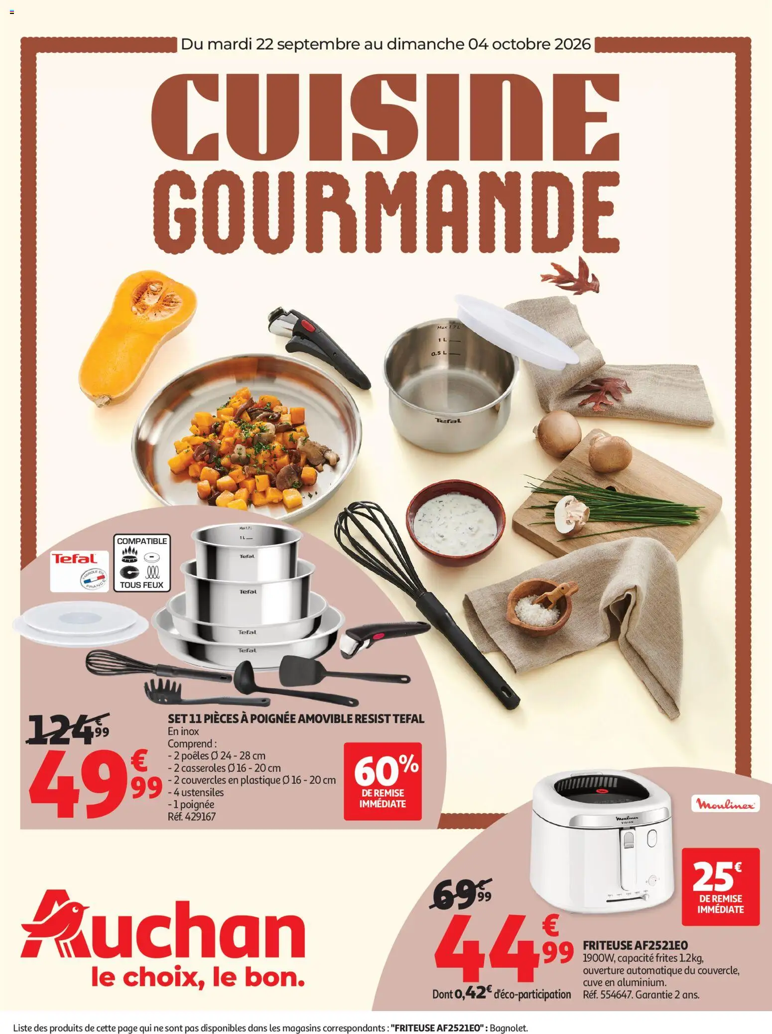 Voorbeeld van Auchan Cuisine gourmande hypers van winkel Auchan geldig vanaf 22/09/2026