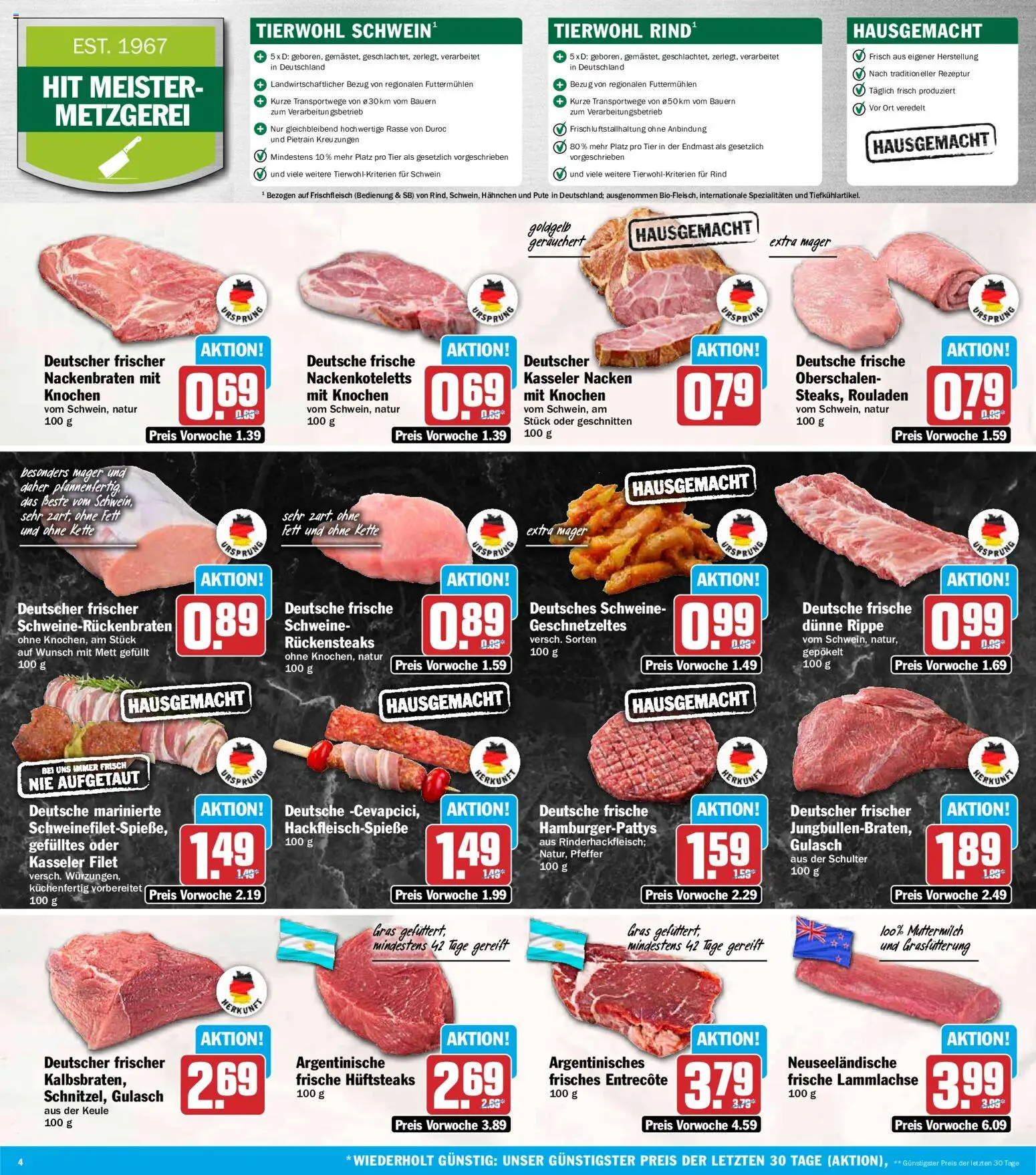 Vorschau von dem Prospekt des Geschäftes HIT, gültig ab dem 02.11.2026 - Gulasch, Entrecote, Pfeffer, Schulter, Spezialitäten, Hahnchen, Kasseler nacken, Pute