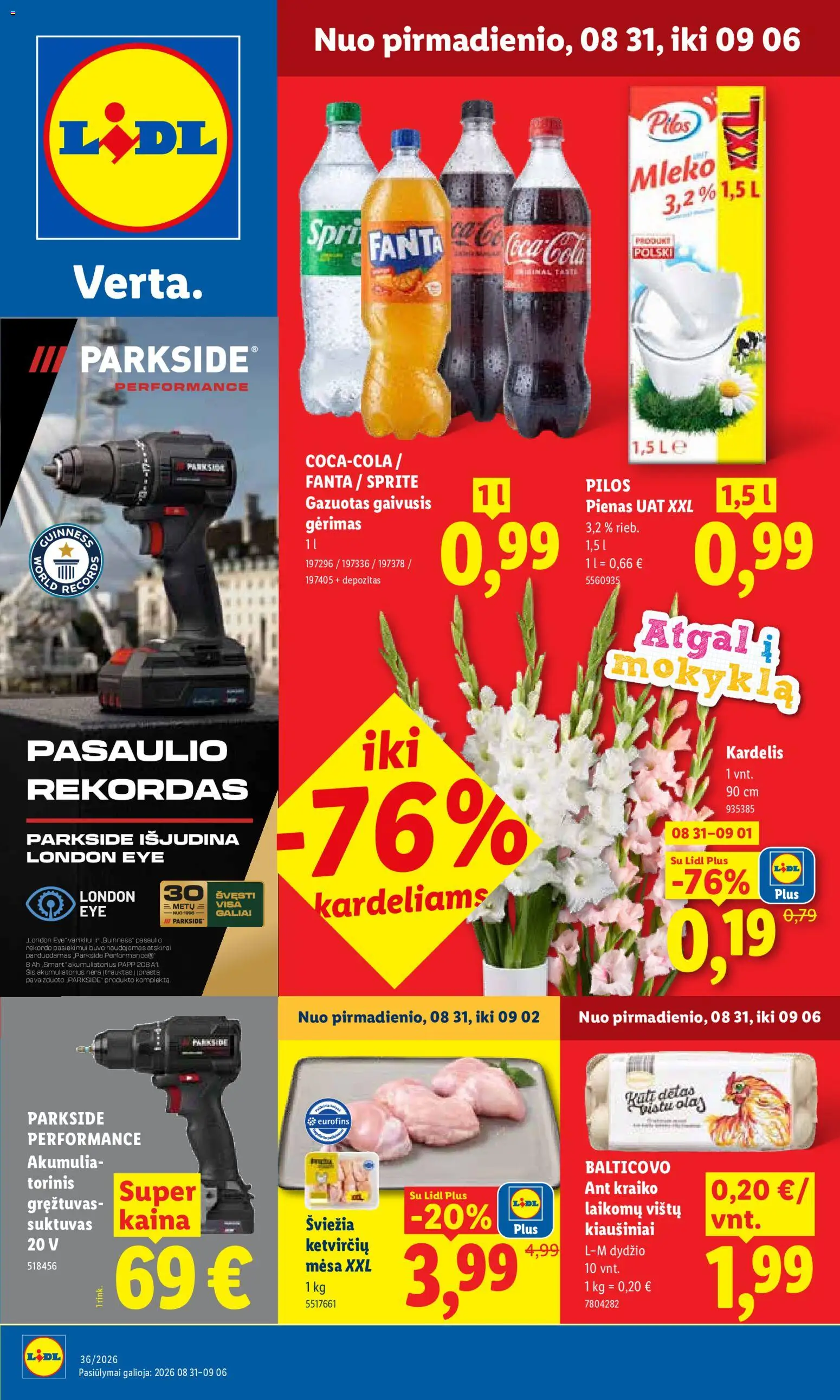 LIDL parduotuvės leidinio LIDL leidinys galiojančio nuo 2026.08.31 peržiūra
