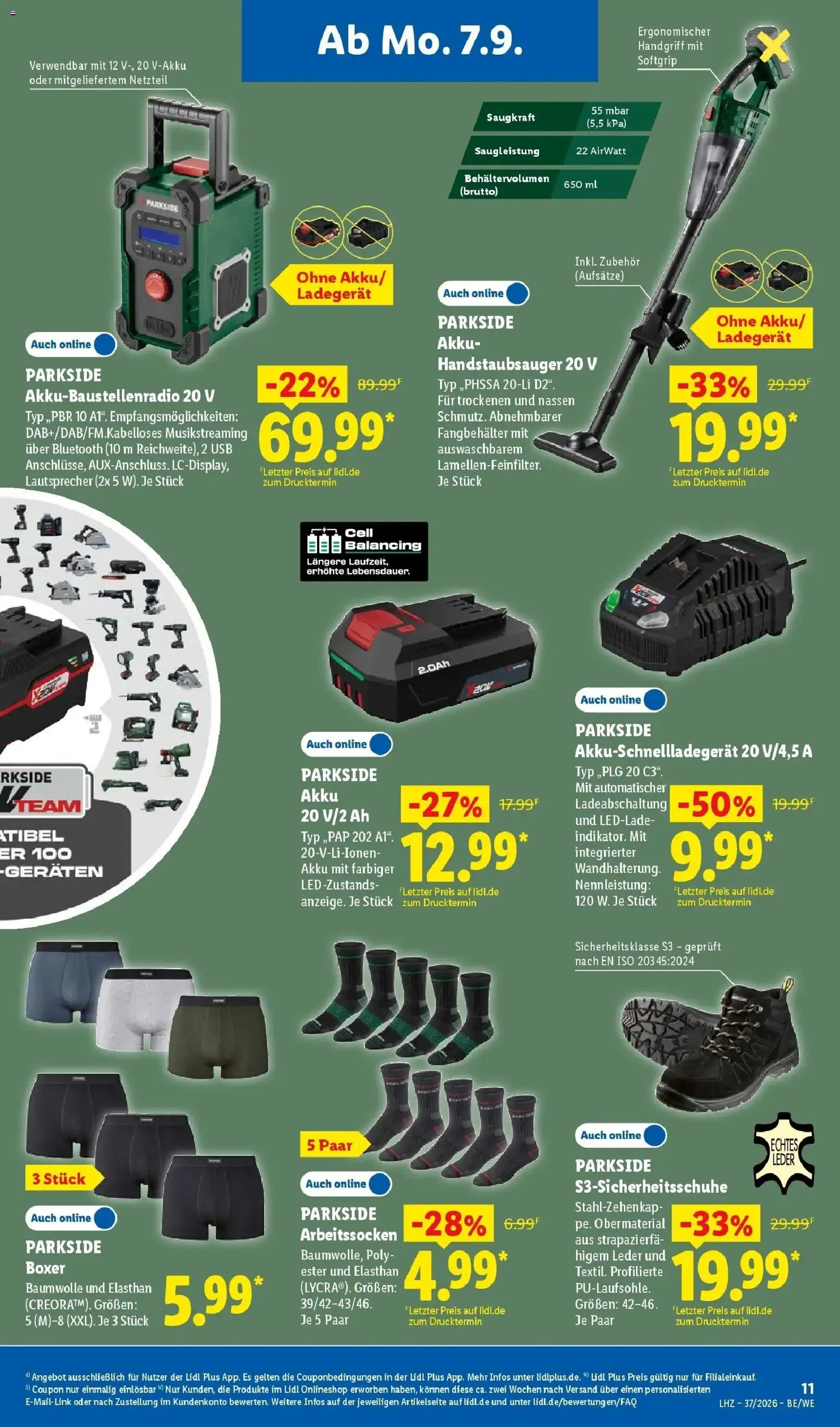 Vorschau von dem Prospekt des Geschäftes Lidl, gültig ab dem 07.09.2026 - Radio, Boxer, Lautsprecher, USB, Ladegerät, Netzteil