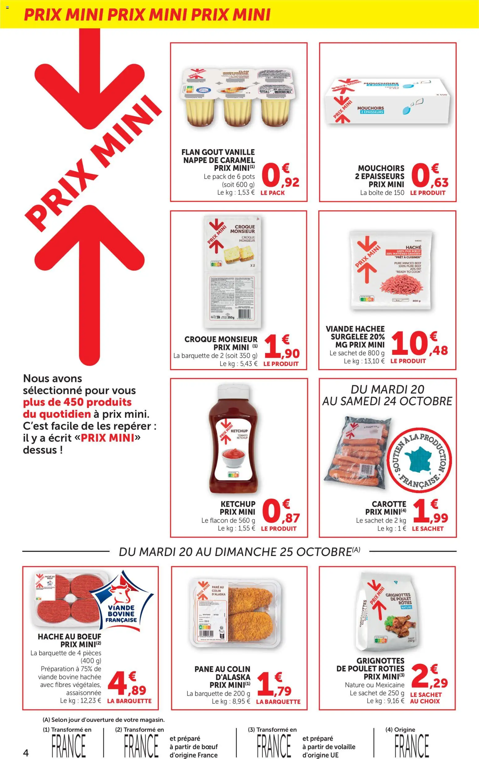 Prévisualisation de bi1 Catalogue halloween du magasin bi1 formulaire valide 20/10/2026 - Poulet, Carotte, Vanille, Viande, Volaille, Viande hachée, Nappe, Viande bovine