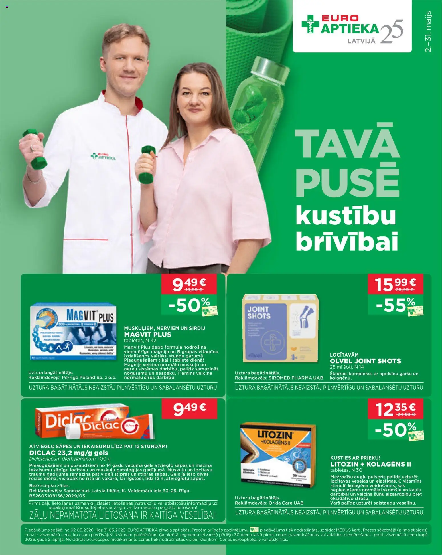Skatīt Euroaptieka akciju bukletu, derīgs no 02.05.2026.