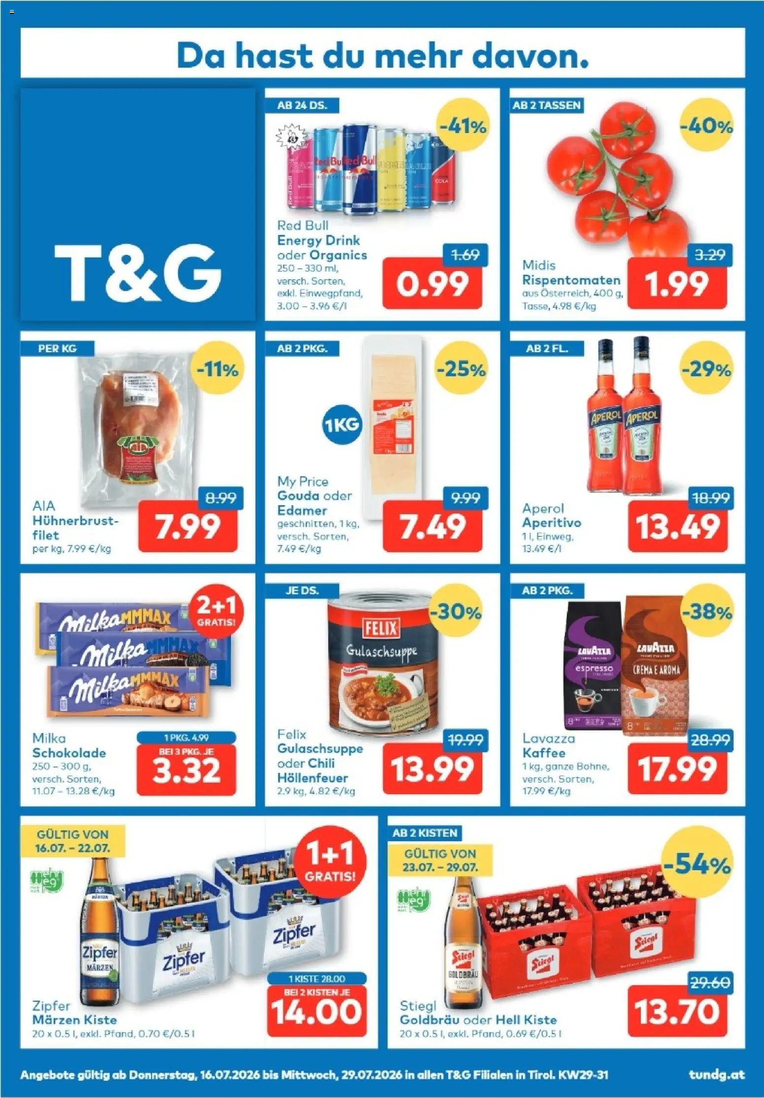 Vorschau der Angebote: T&G T&G Tirol gültig ab 16.07.2026