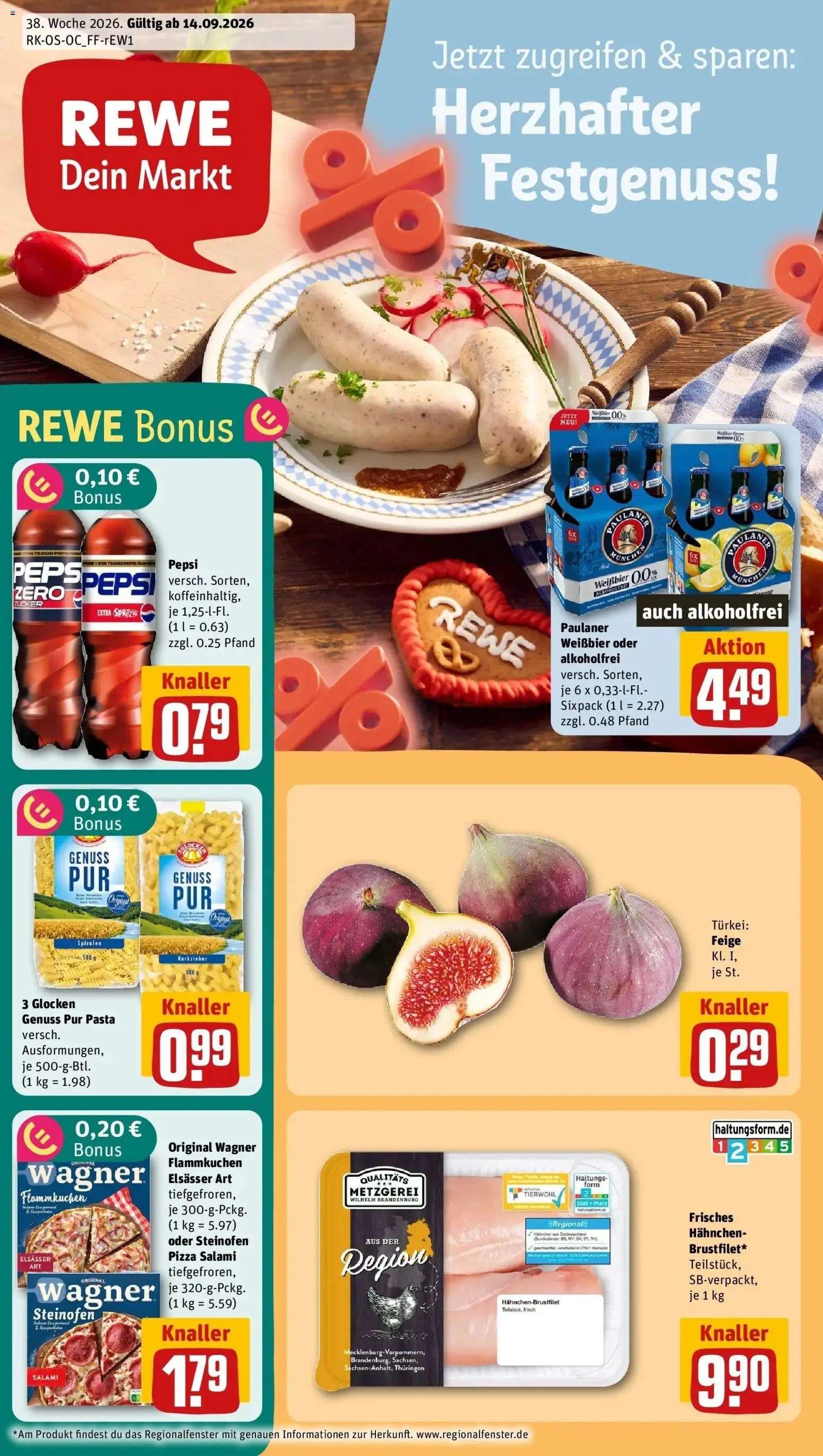 Vorschau von dem Prospekt des Geschäftes Rewe, gültig ab dem 14.09.2026