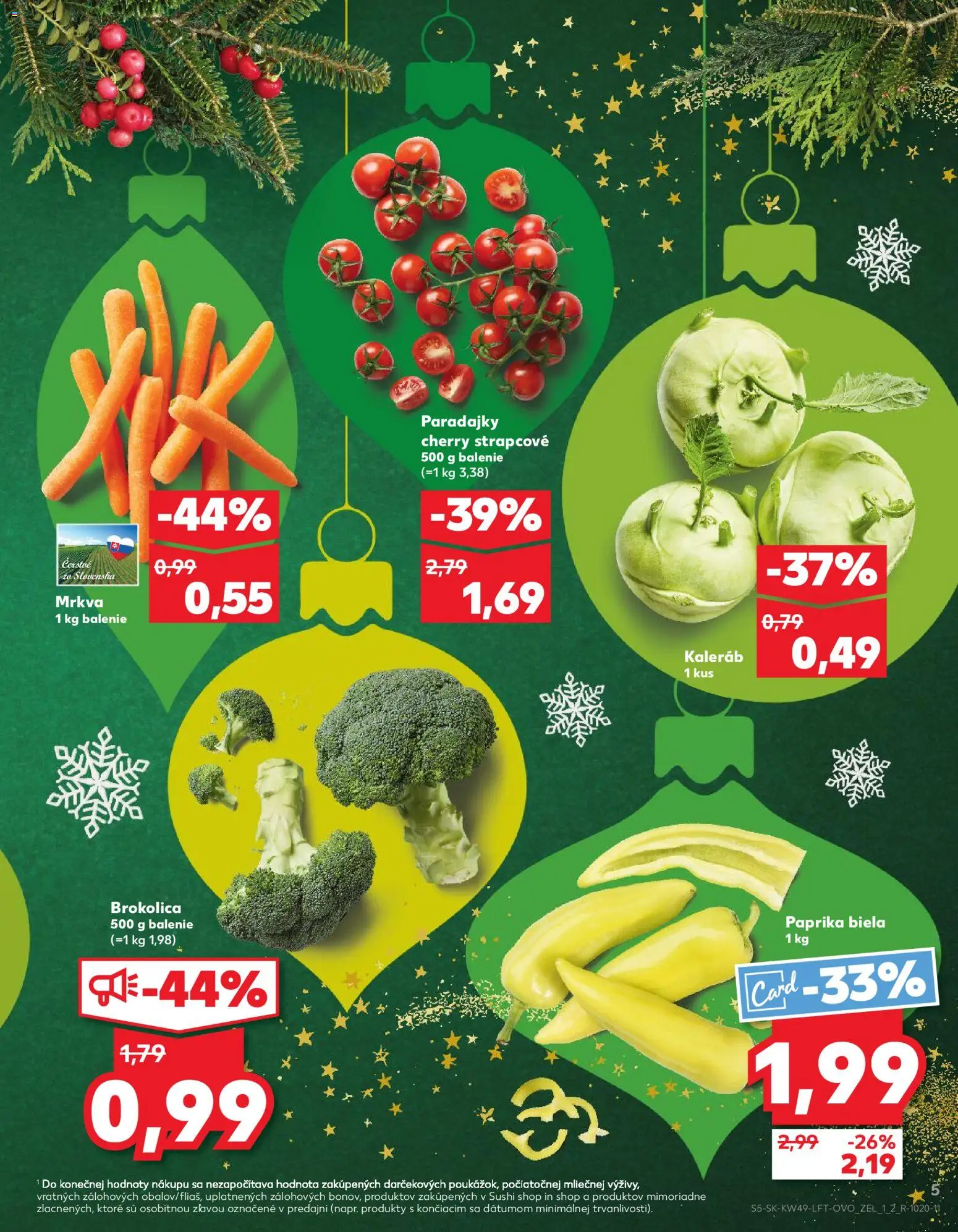 Náhľad Kaufland letáku platného od 04.12.2025 - Sushi, Paprika, Paradajky, Mrkva, Brokolica, Kaleráb