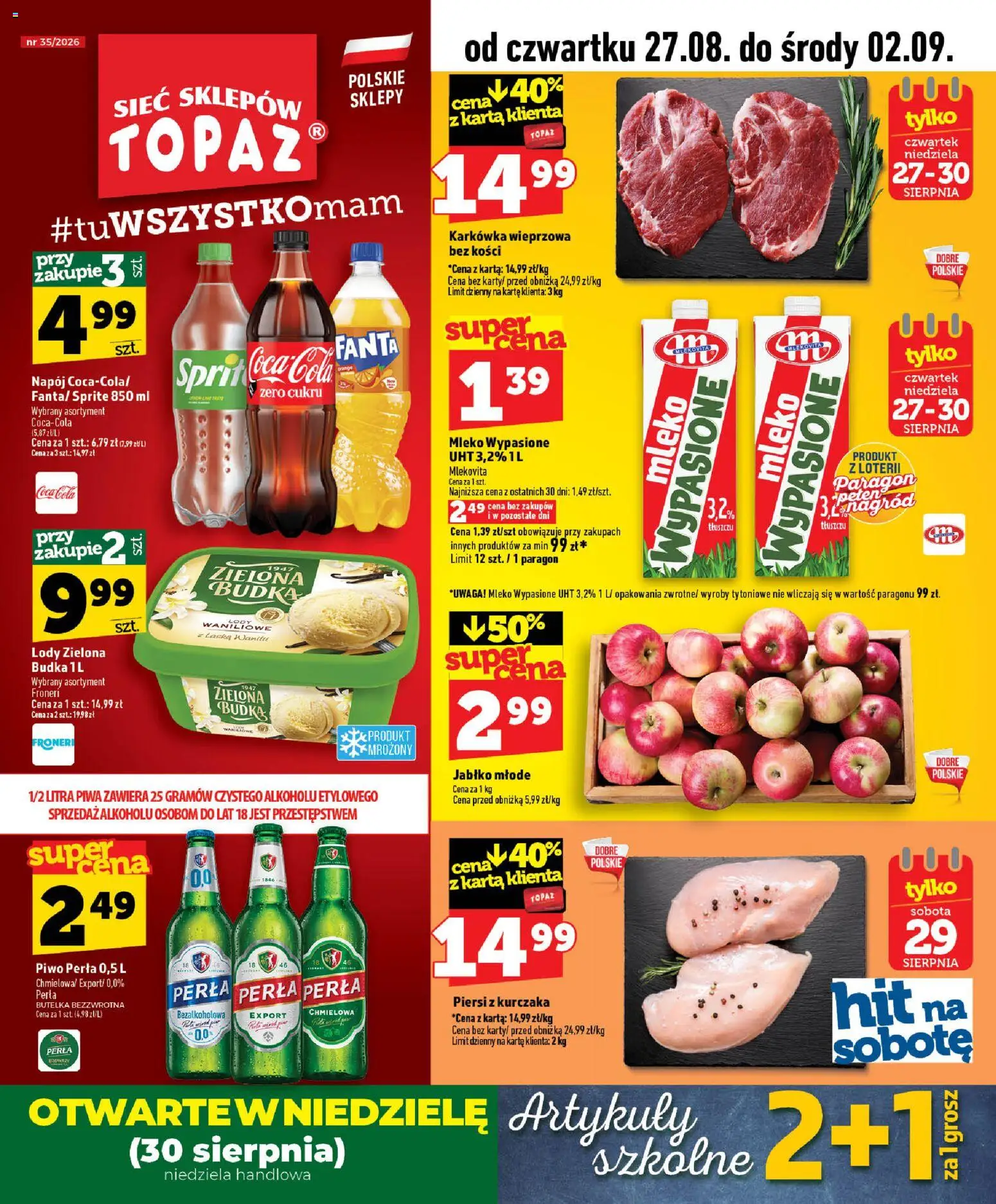 Pogląd gazetki "Topaz gazetka" ze sklepu Topaz ważnej od 27.08.2026
