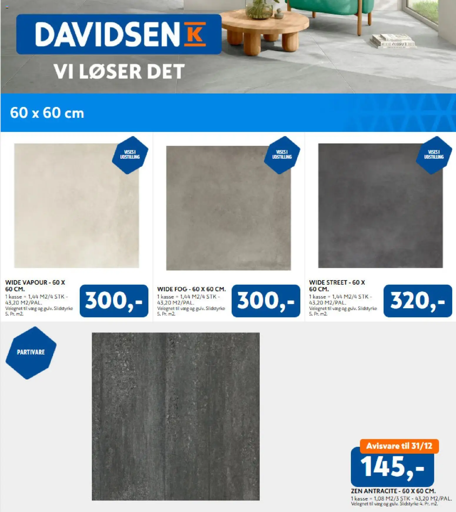 Eksempel på tilbudsavis Davidsen - Flise sortiment til privatkunder fra butik Davidsen gyldig fra 16/09/2026