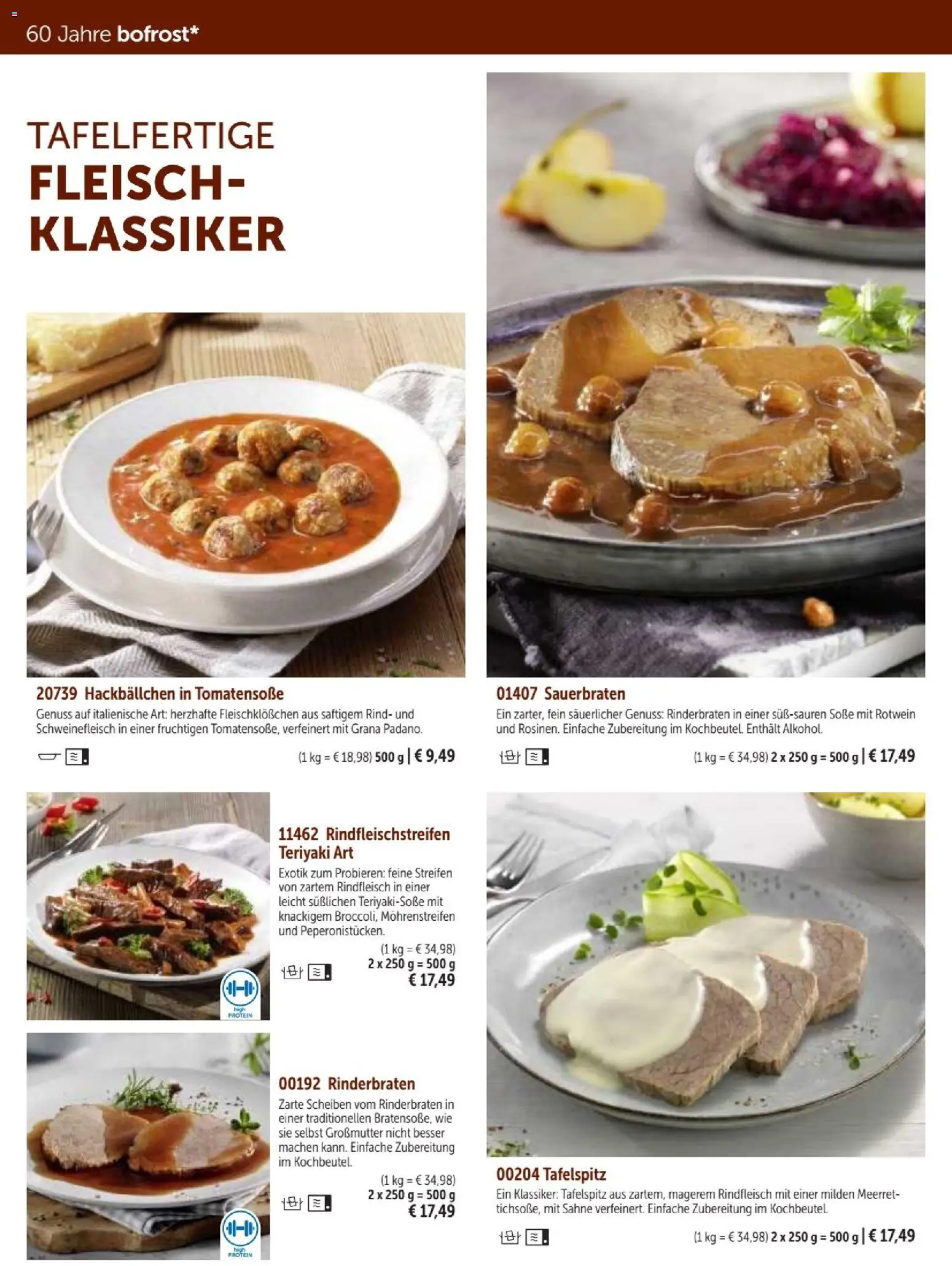 Vorschau von dem Prospekt des Geschäftes Bofrost, gültig ab dem 07.09.2026 - Tafelspitz, Rinderbraten, Fleisch, Sahne, Rindfleisch, Rotwein, Soße, Schweinefleisch