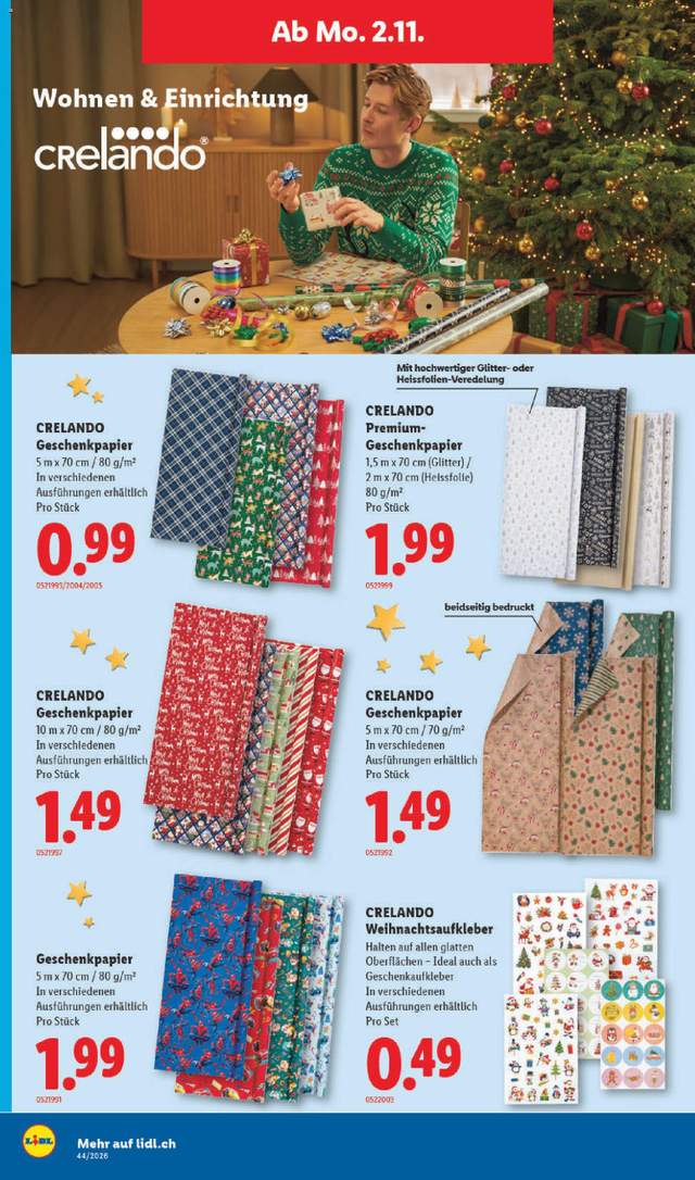 Neue Lidl Aktionen ab 29.10.