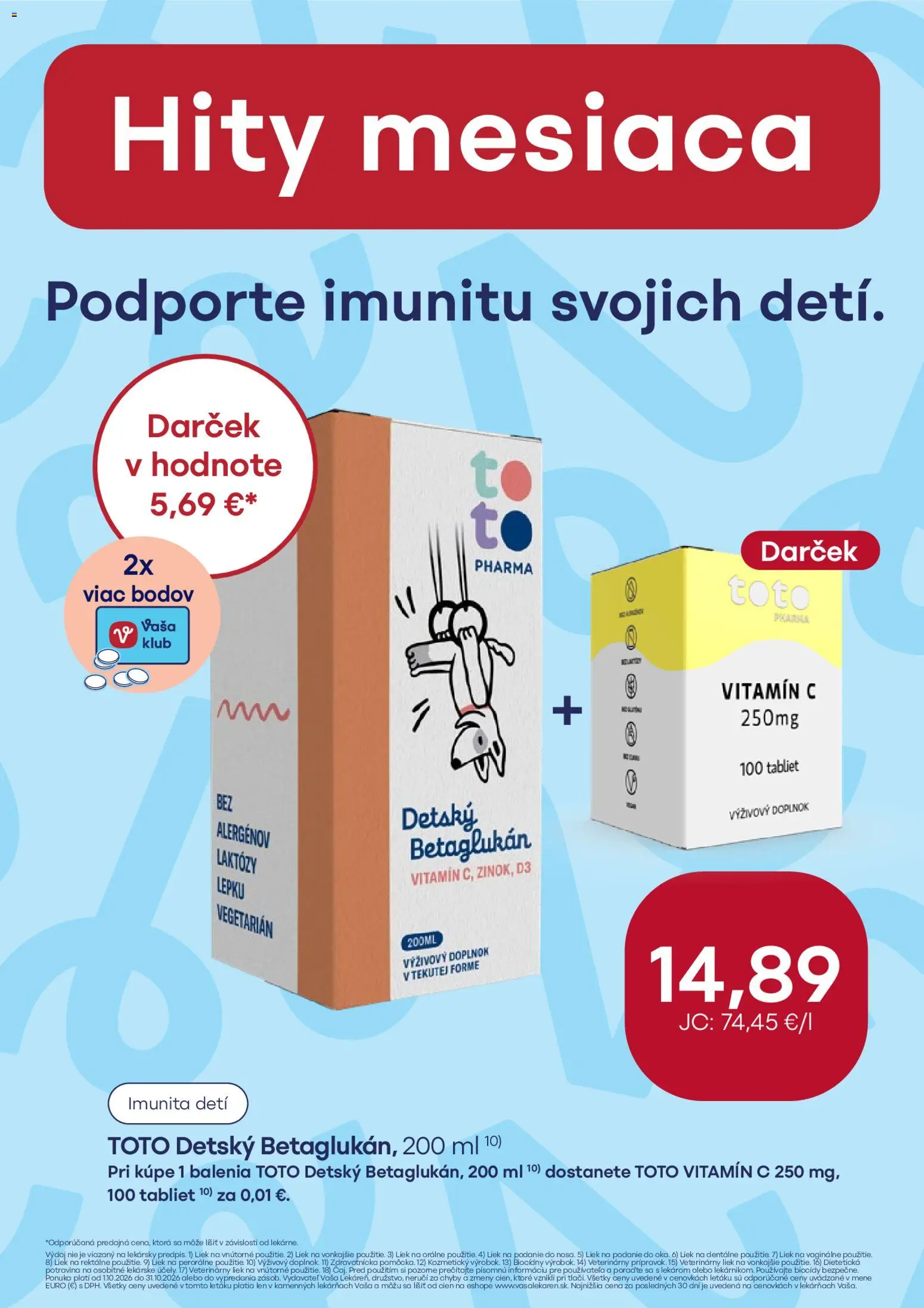 Náhľad Vaša lekáreň letáku platného od 01.10.2026