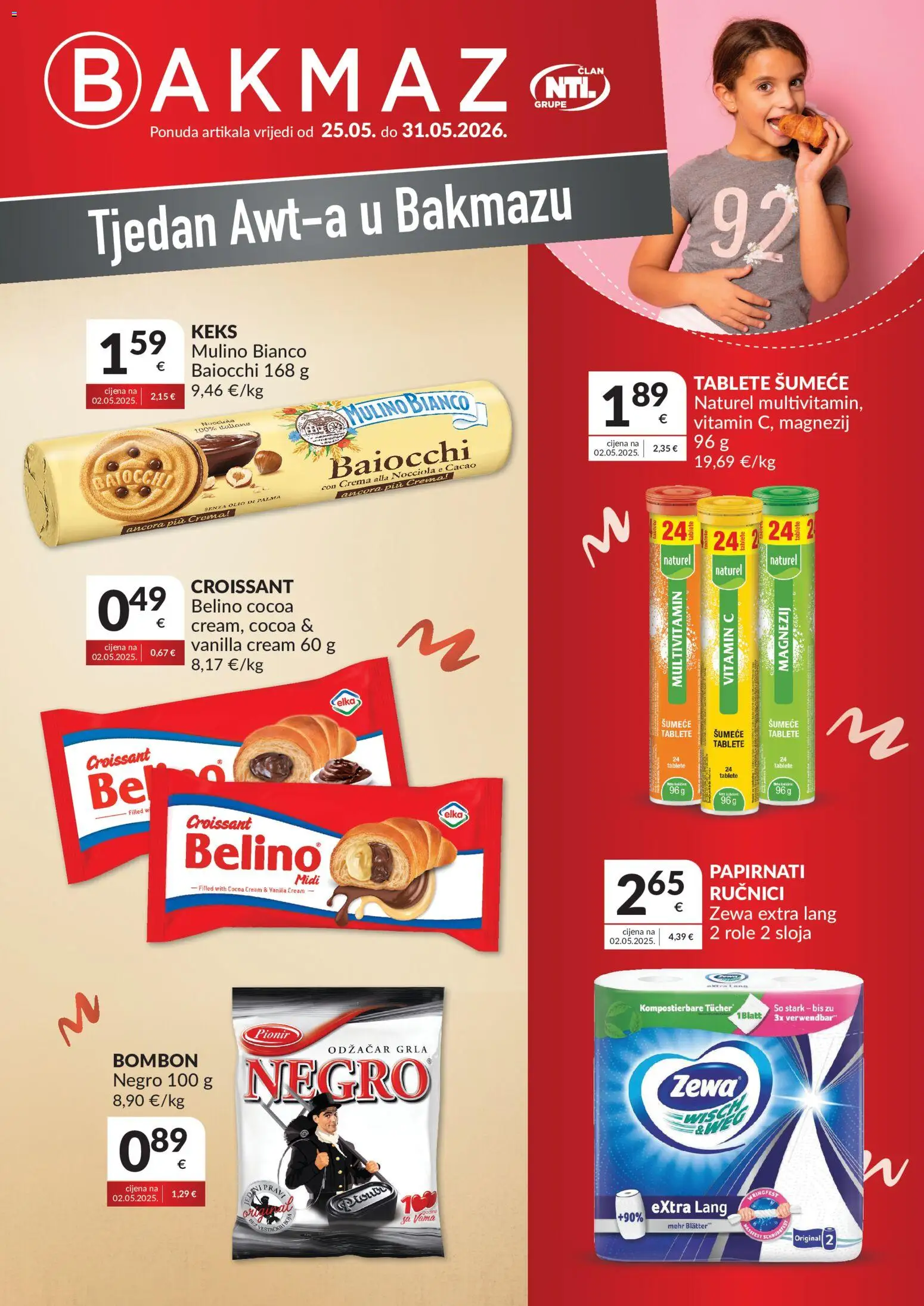 Pregled letka Bakmaz Tjedan Awt-a trgovine Bakmaz vrijedi od 25.05.2026