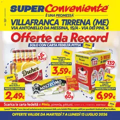Anteprima dell'opuscolo SuperConveniente volantino Villafranca Tirrena dal negozio SuperConveniente valido da 07/07/2026