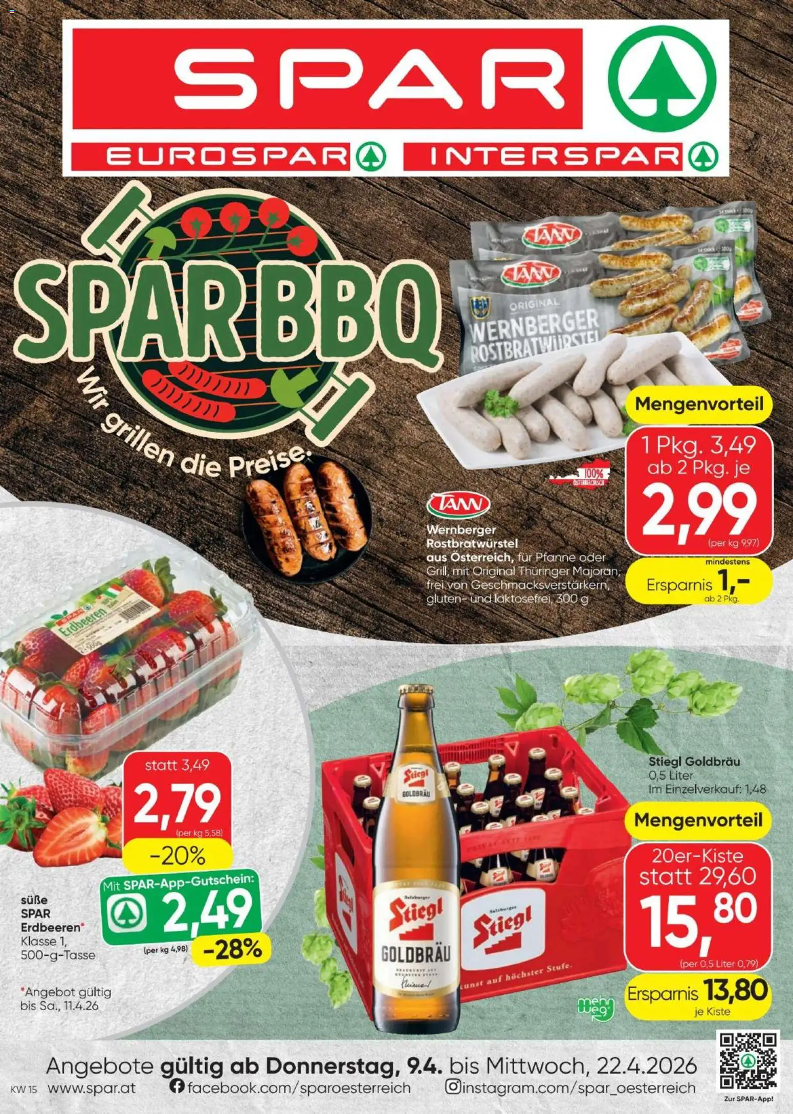 Vorschau der Angebote: Spar Spar - Flugblatt gültig ab 09.04.2026 - Erdbeeren