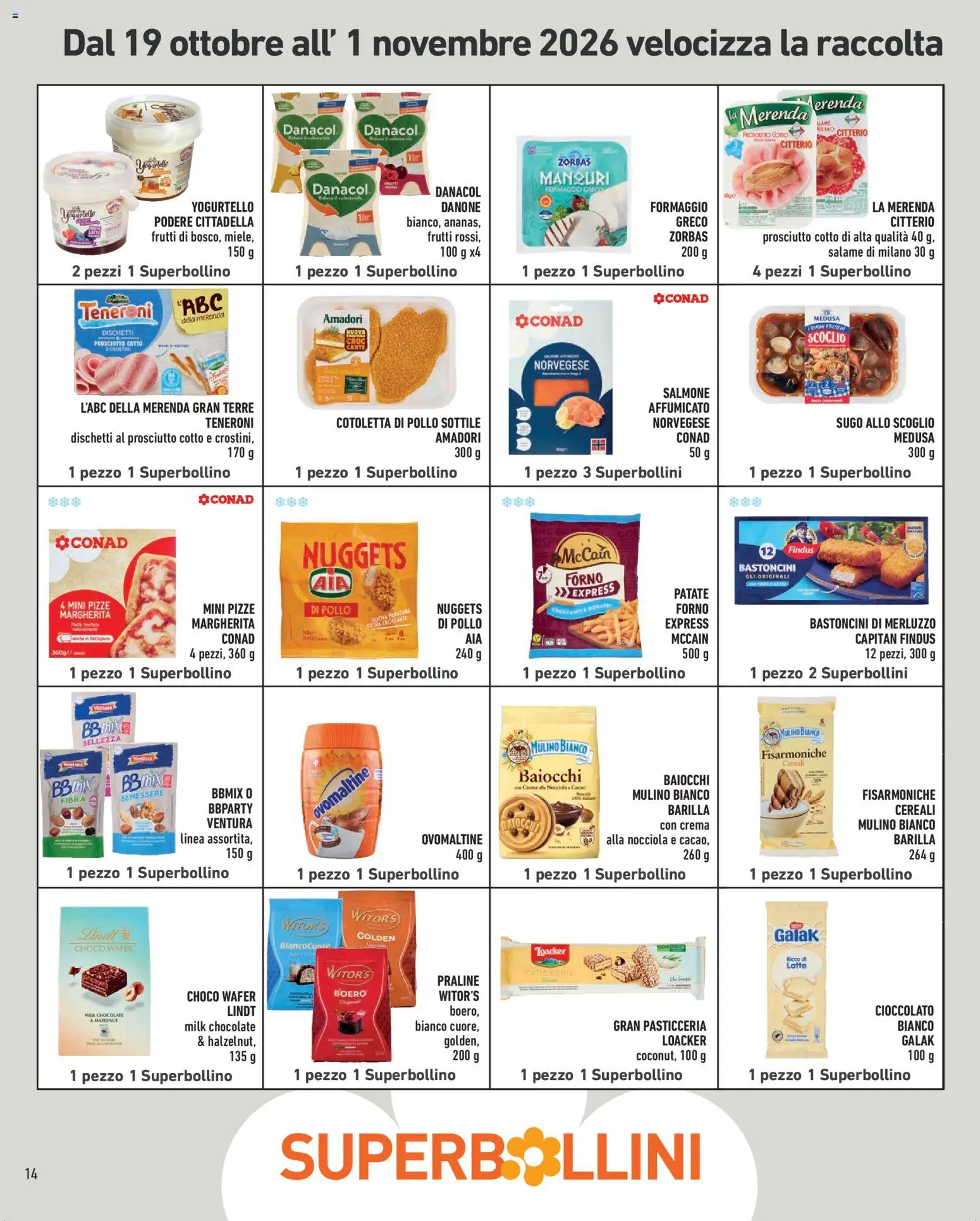 Anteprima dell'opuscolo Conad volantino City Lombardia dal negozio Conad valido da 23/10/2026 - Pasta, Forno, Barilla, Nuggets, Salmone affumicato, Patate, Sugo, Cacao
