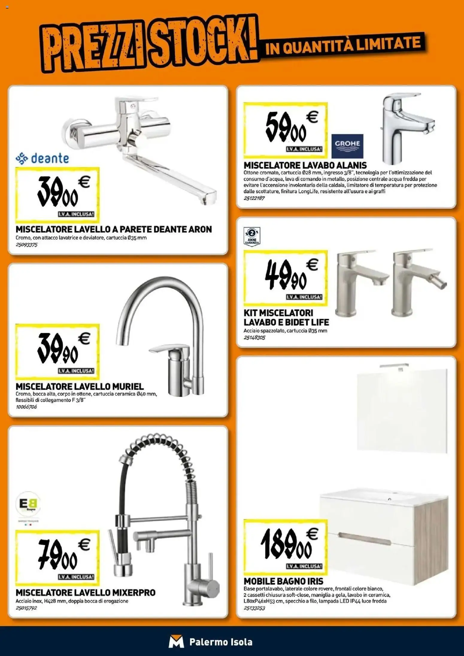 Anteprima dell'opuscolo TECNOMAT catalogo Isola delle Femmine dal negozio TECNOMAT valido da 29/10/2026 - Acqua, Mobile, Lavatrice, Bagno, Specchio, Lavello, Lampada, Miscelatore