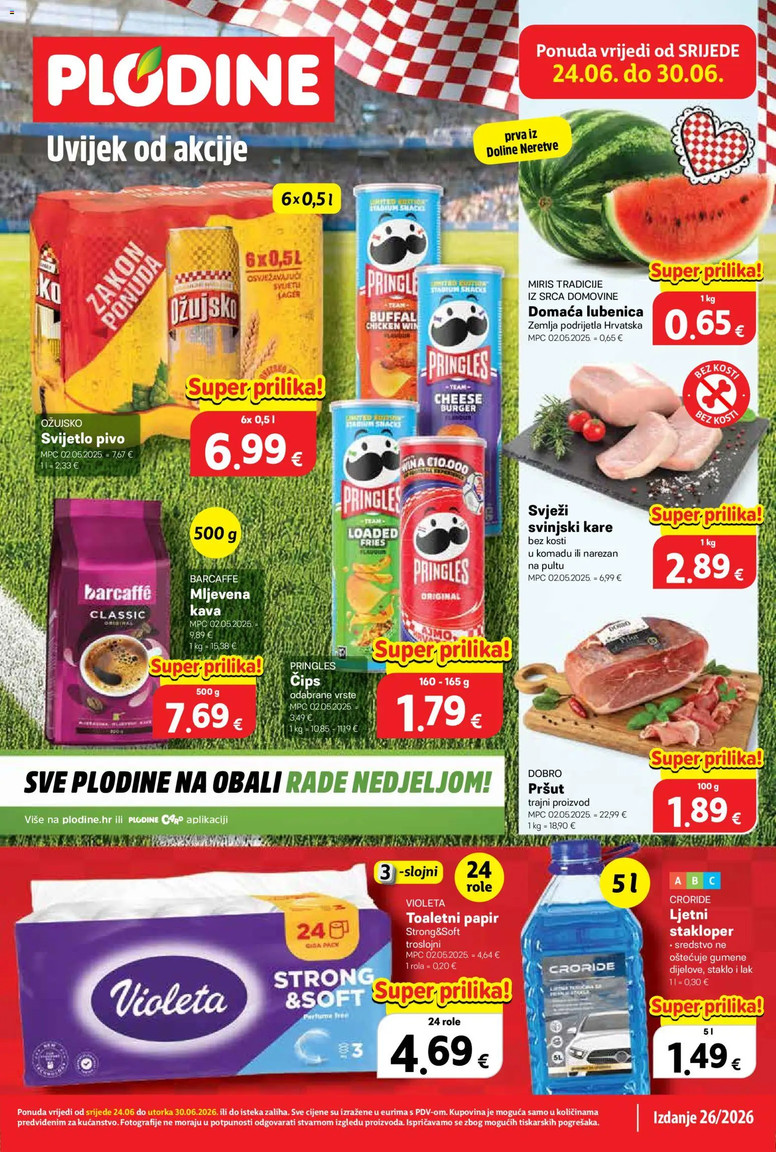 Pregled letka Plodine Katalog trgovine Plodine vrijedi od 24.06.2026