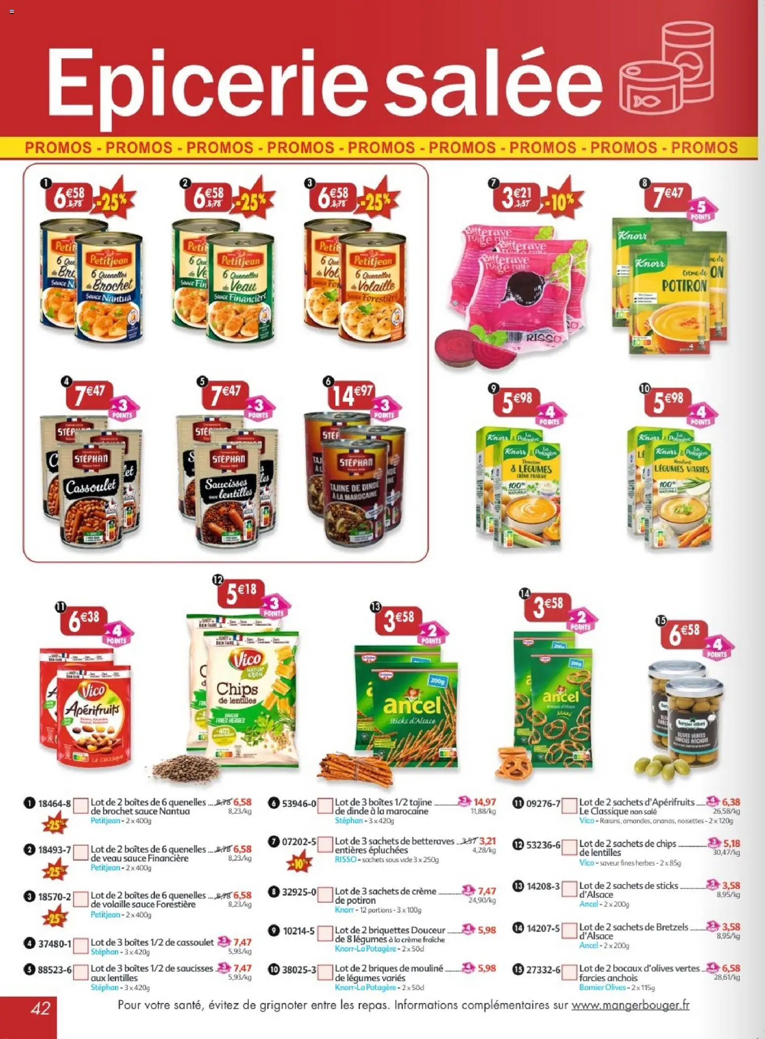 Prévisualisation de Maximo catalogue epicerie du magasin Maximo formulaire valide 26/10/2026 - Lentilles, Crème fraiche, Crème, Saucisses, Olives, Anchois, Volaille, Briquettes