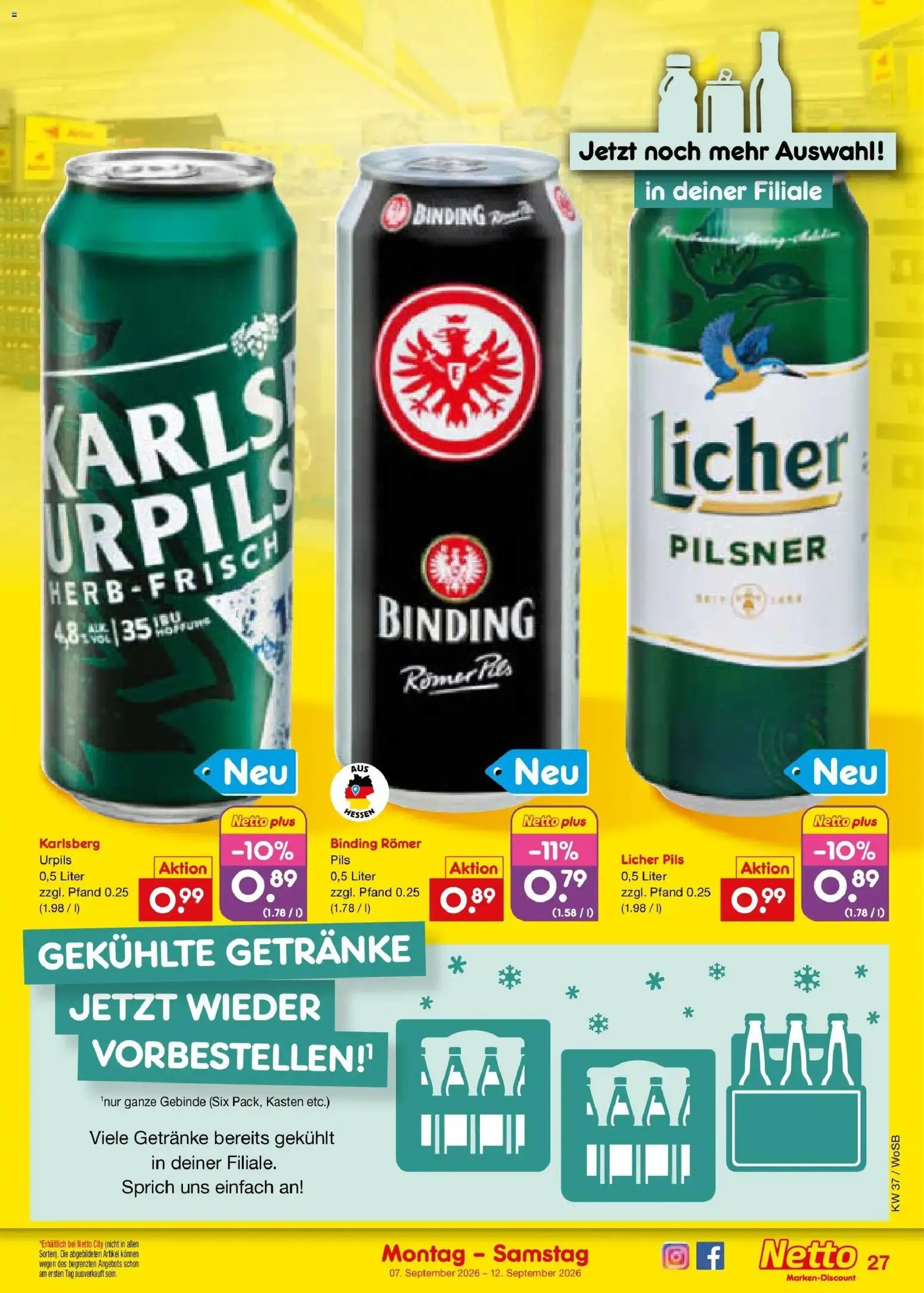 Vorschau von dem Prospekt des Geschäftes Netto Marken-Discount, gültig ab dem 07.09.2026 - Pils