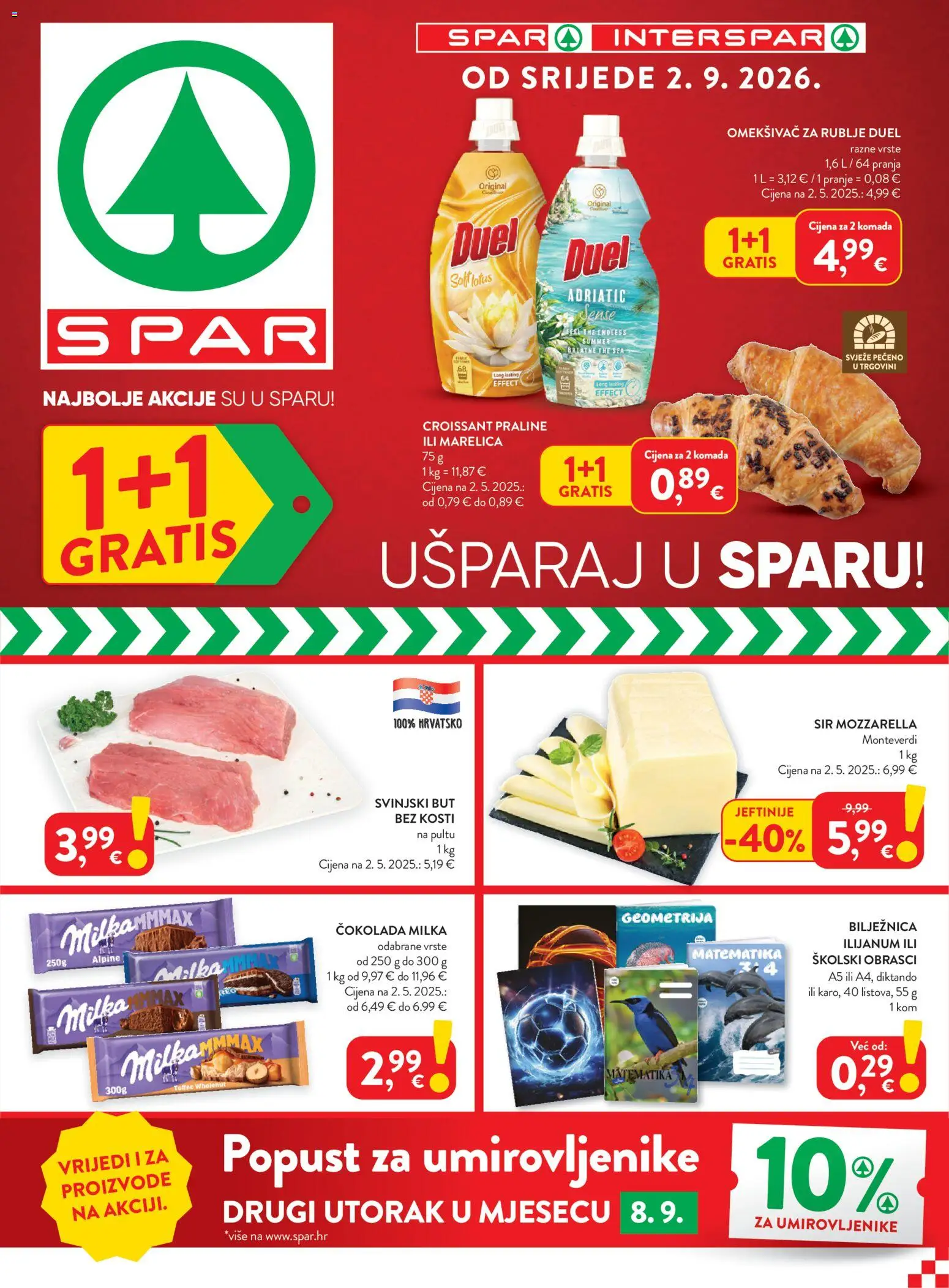 Pregled letka Interspar Katalog trgovine Interspar vrijedi od 02.09.2026