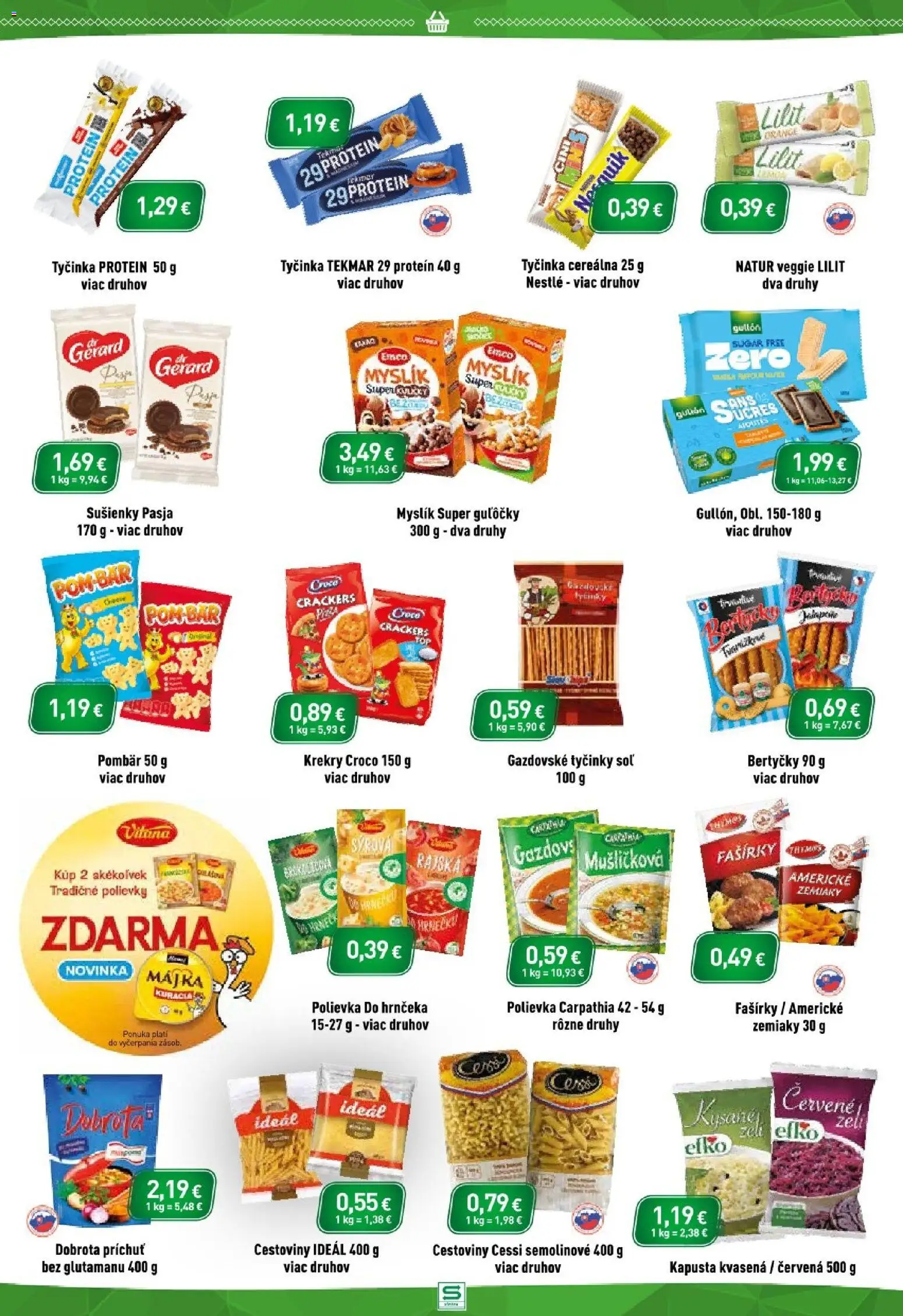 Náhľad Sintra letáku platného od 15.10.2026 - Cestoviny, Fašírky, Kapusta, Soľ, Zemiaky, Krekry, Nesquik, Sušienky