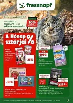 Fressnapf - Fressnapf újság érvényessége 2026.09.09-ig megtekintése, amely érvényes 2026.09.01.-től