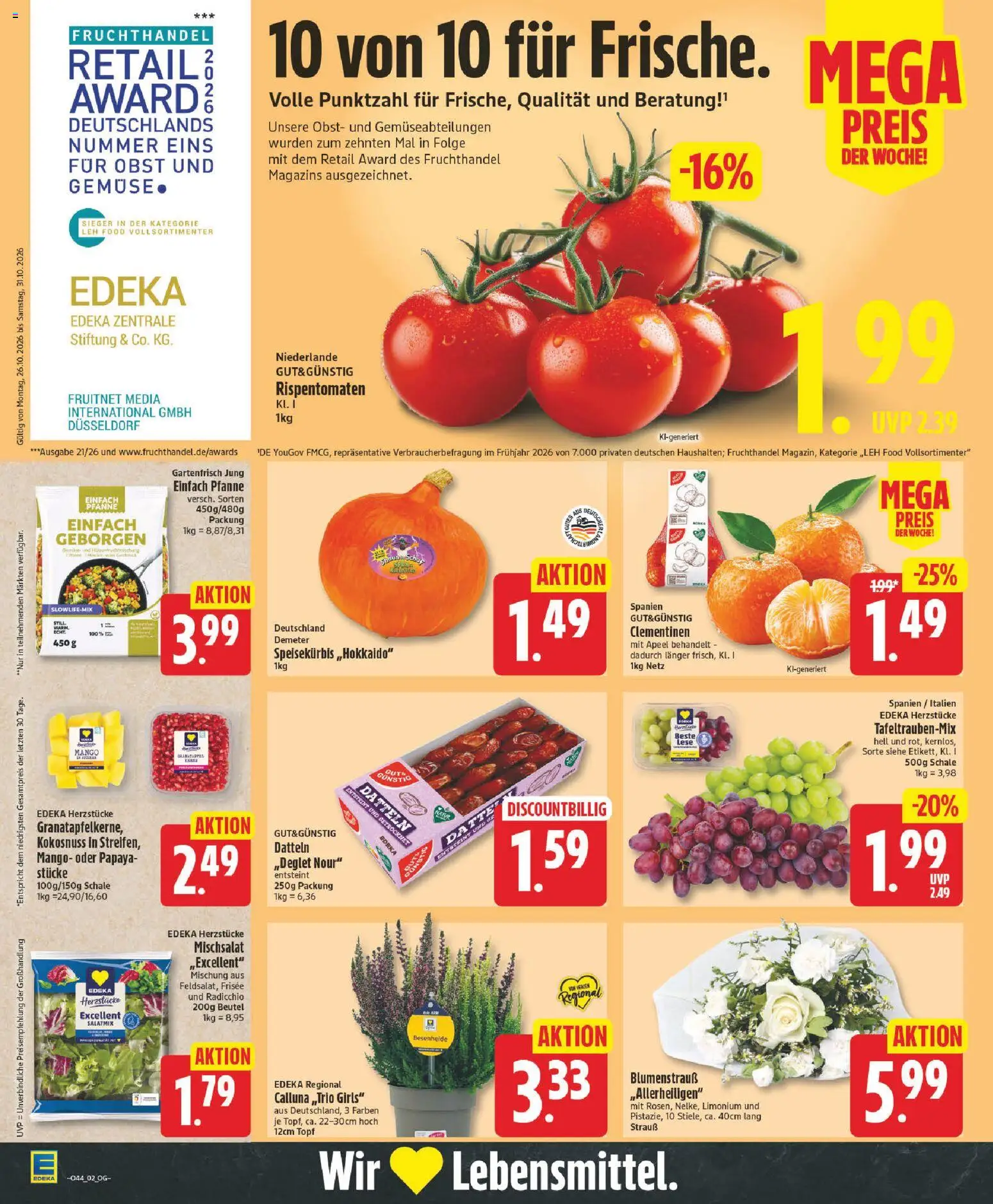 Vorschau von dem Prospekt des Geschäftes Edeka, gültig ab dem 26.10.2026