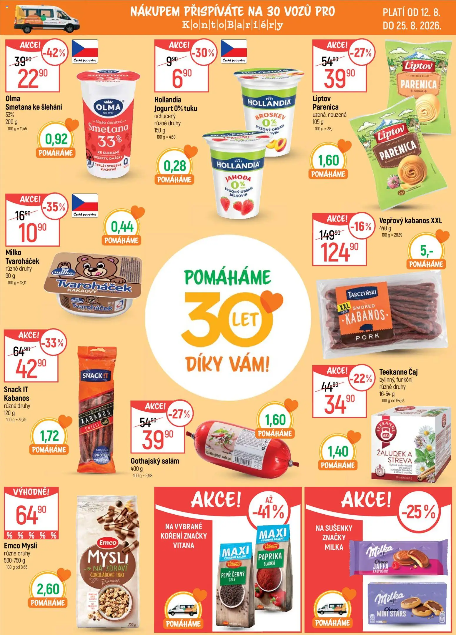 Náhled nabídky: Globus Globus leták - Pomáháme 30 let platný od 12.08.2026