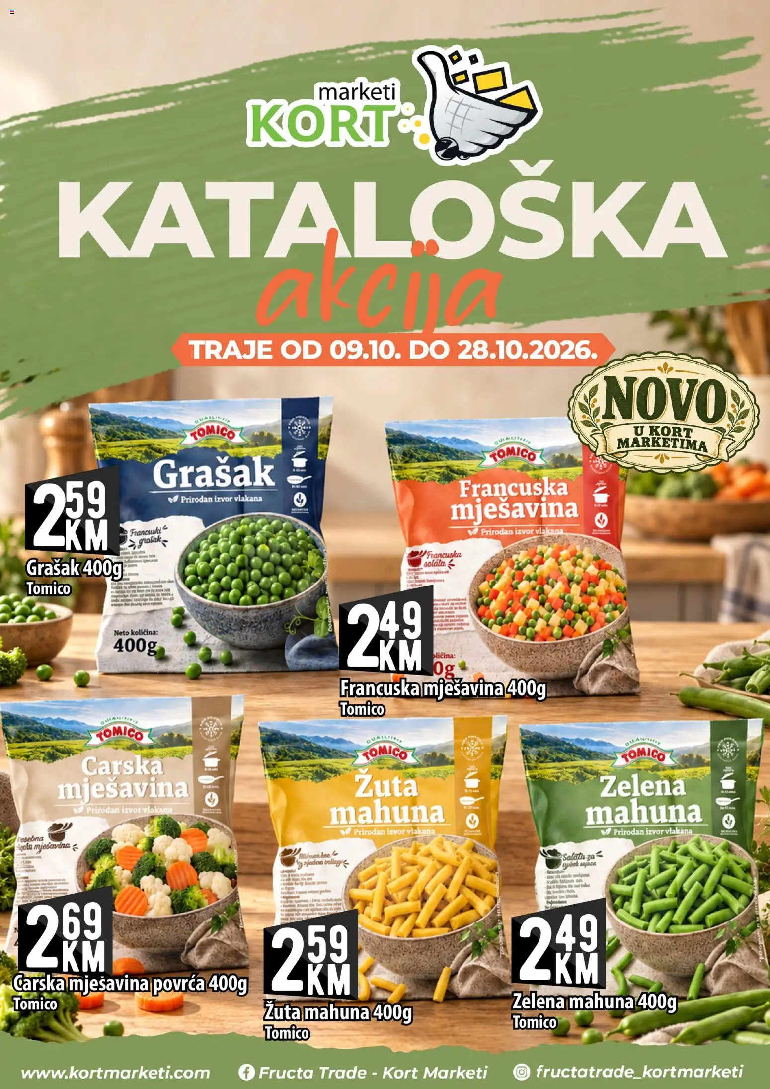Pregled letka Kort Marketi katalog trgovine Kort Marketi vrijedi od 09.10.2026