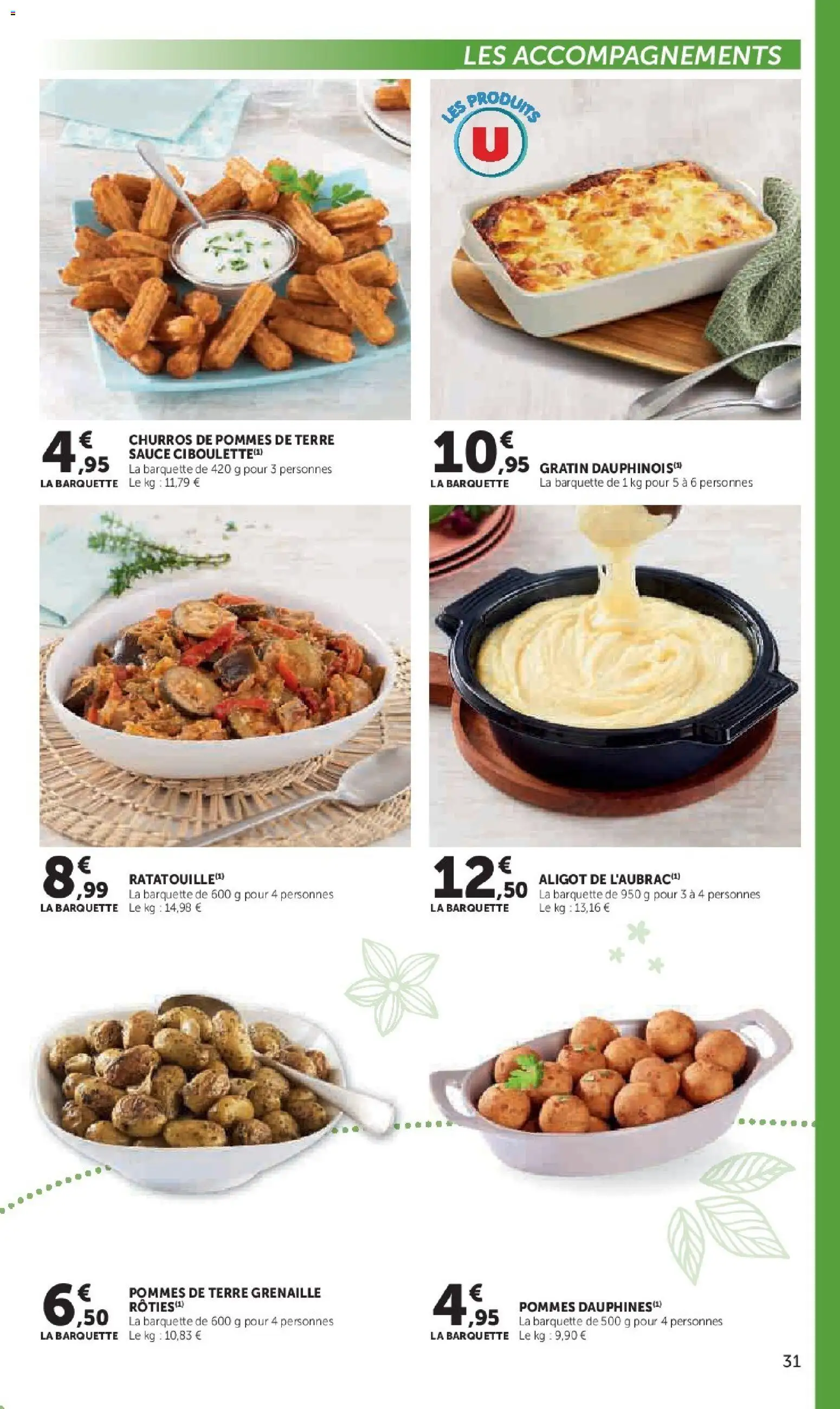 Prévisualisation de Super U - La carte Printemps Été du magasin Super U formulaire valide 03/03/2026 - Aligot, Churros, Pommes de terre, Pommes de terre grenaille, Pommes