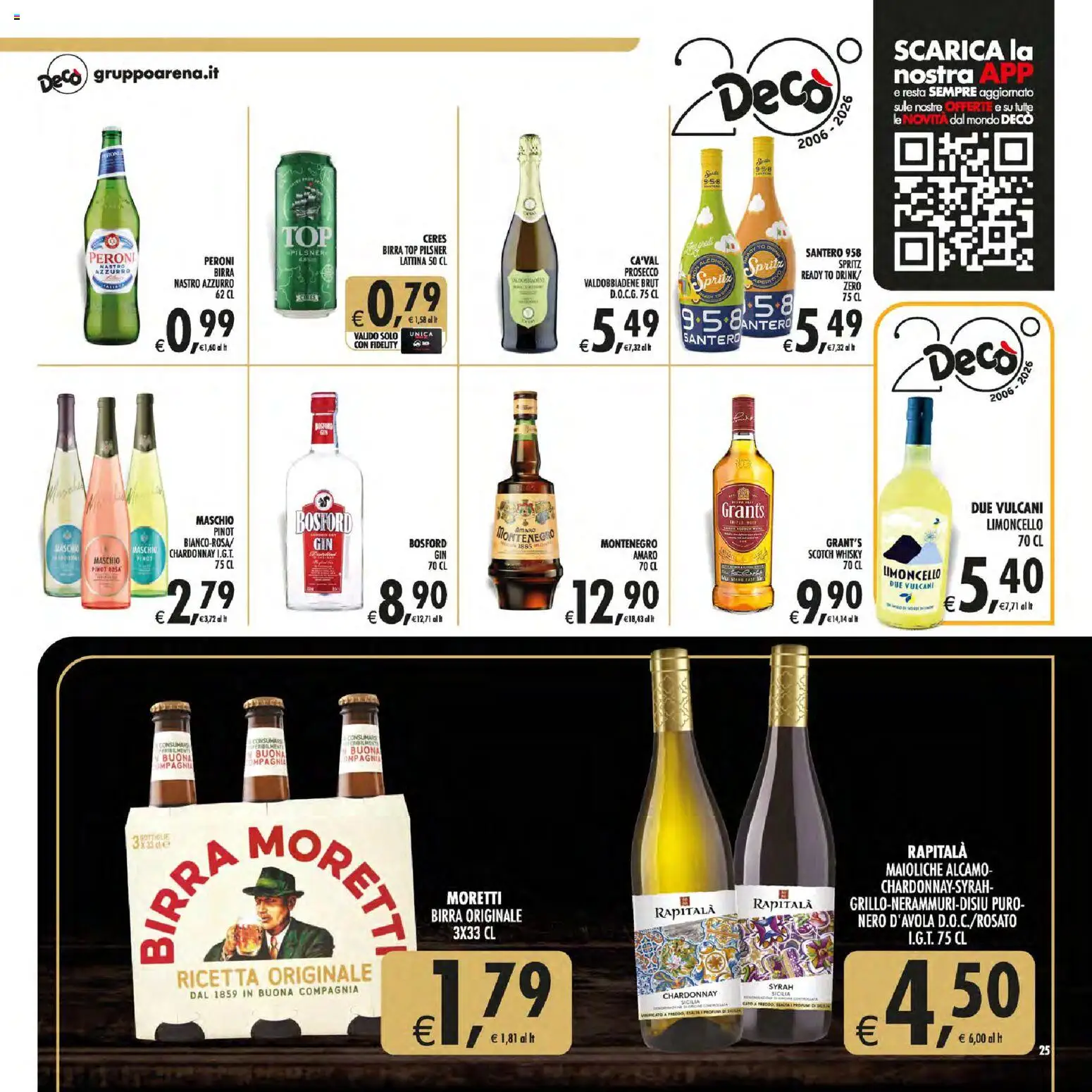 Anteprima dell'opuscolo Decò volantino Gourmet Sicilia dal negozio Decò valido da 01/09/2026 - Birra, Prosecco, Limoncello, Whisky, Top, Ceres, Amaro