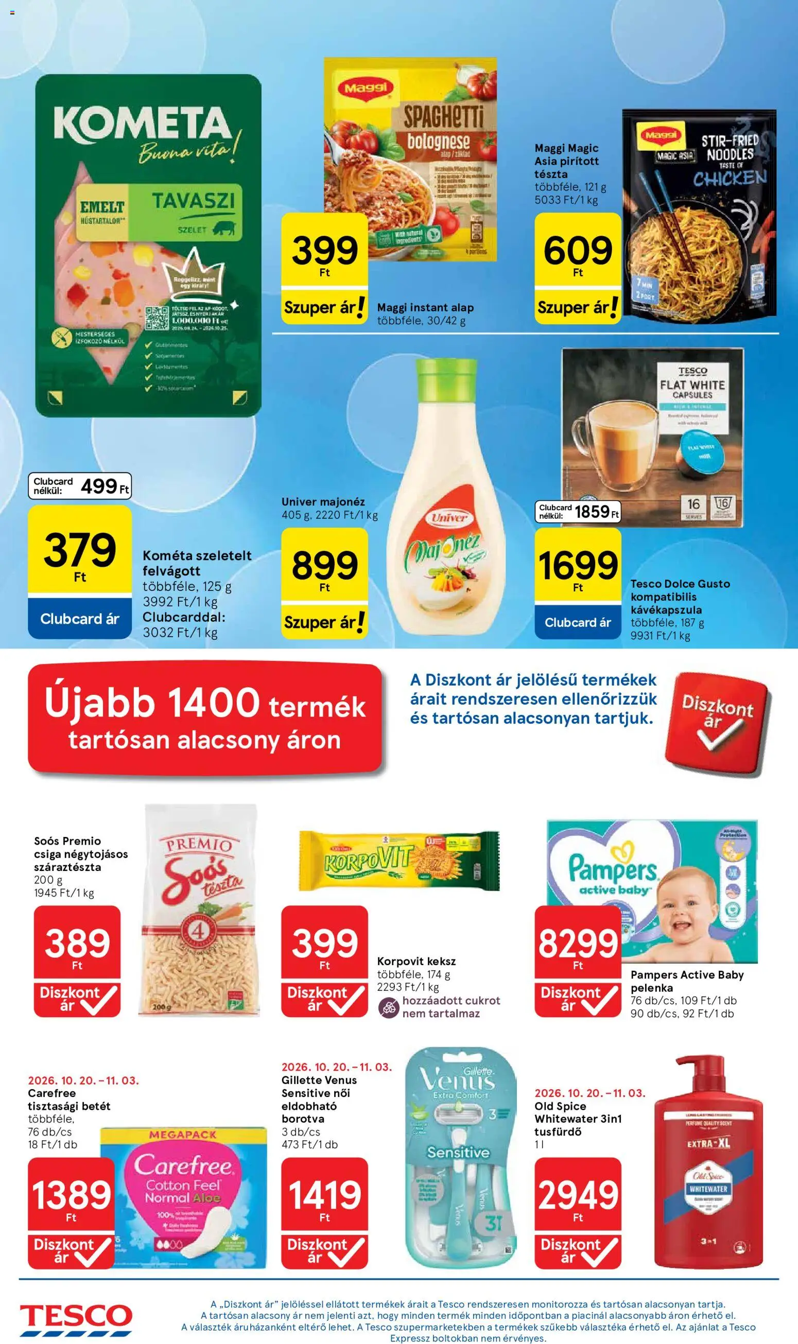 Tesco - Tesco aktuális akciós újság megtekintése, amely érvényes 2026.10.29.-től