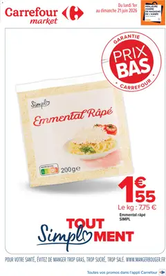 Prévisualisation de Carrefour Market Garantie prix bas-tout simpl'ment du magasin Carrefour Market formulaire valide 01/06/2026