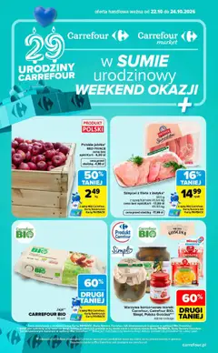 Pogląd gazetki "Carrefour gazetka - Weekend okazji" ze sklepu Carrefour ważnej od 22.10.2026