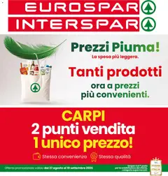 Anteprima dell'opuscolo Eurospar volantino Carpi dal negozio Eurospar valido da 27/08/2026