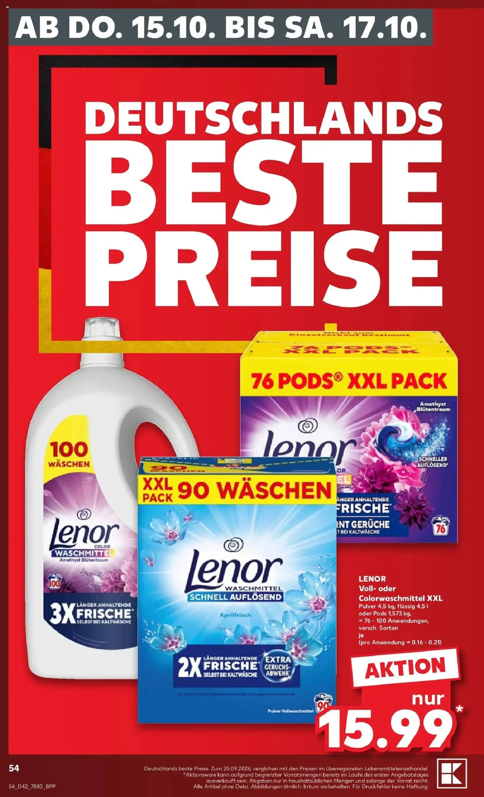Vorschau von dem Prospekt des Geschäftes Kaufland, gültig ab dem 12.10.2026 - Waschmittel, Lenor