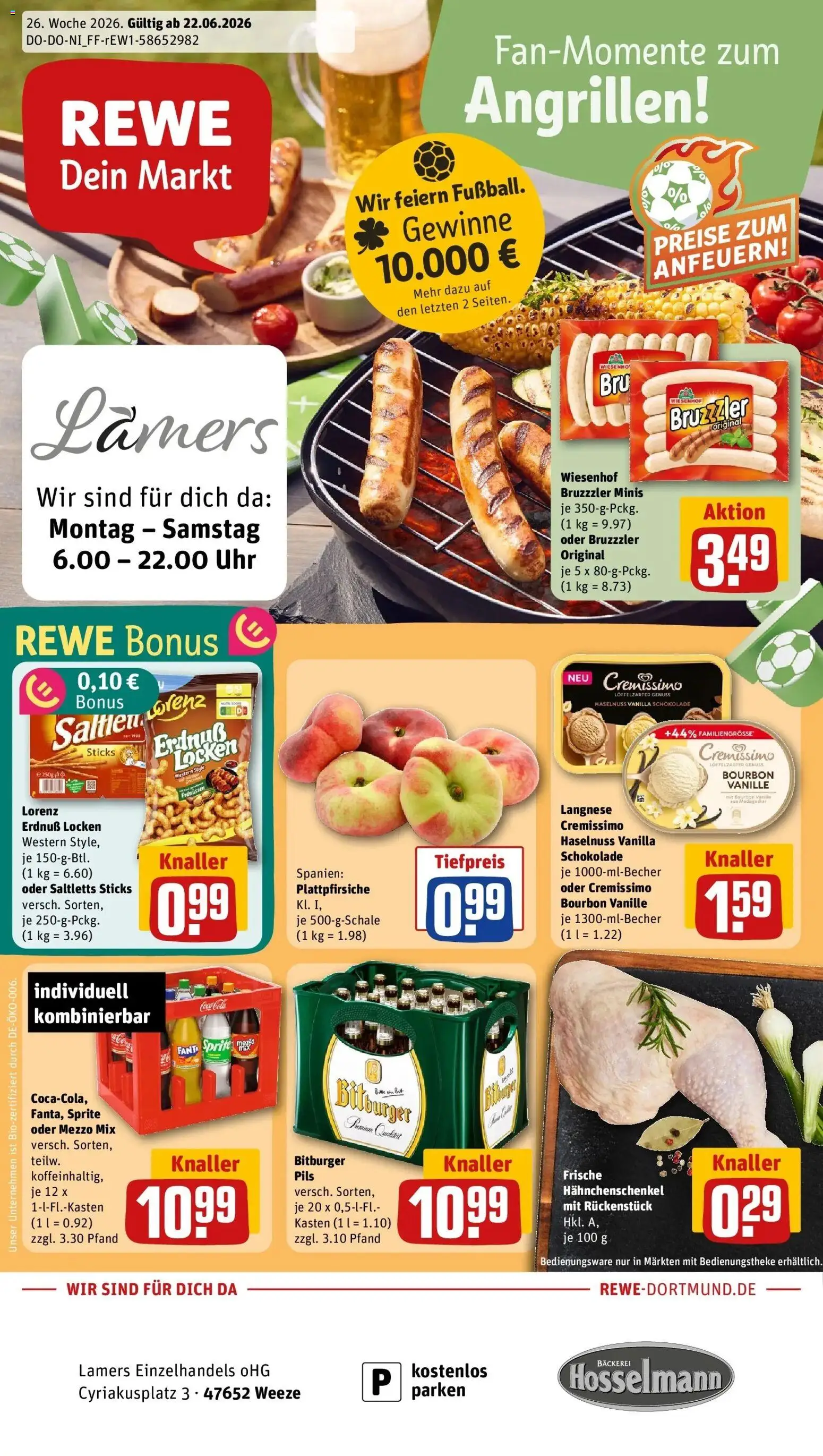 Vorschau von dem Prospekt des Geschäftes Rewe, gültig ab dem 21.06.2026