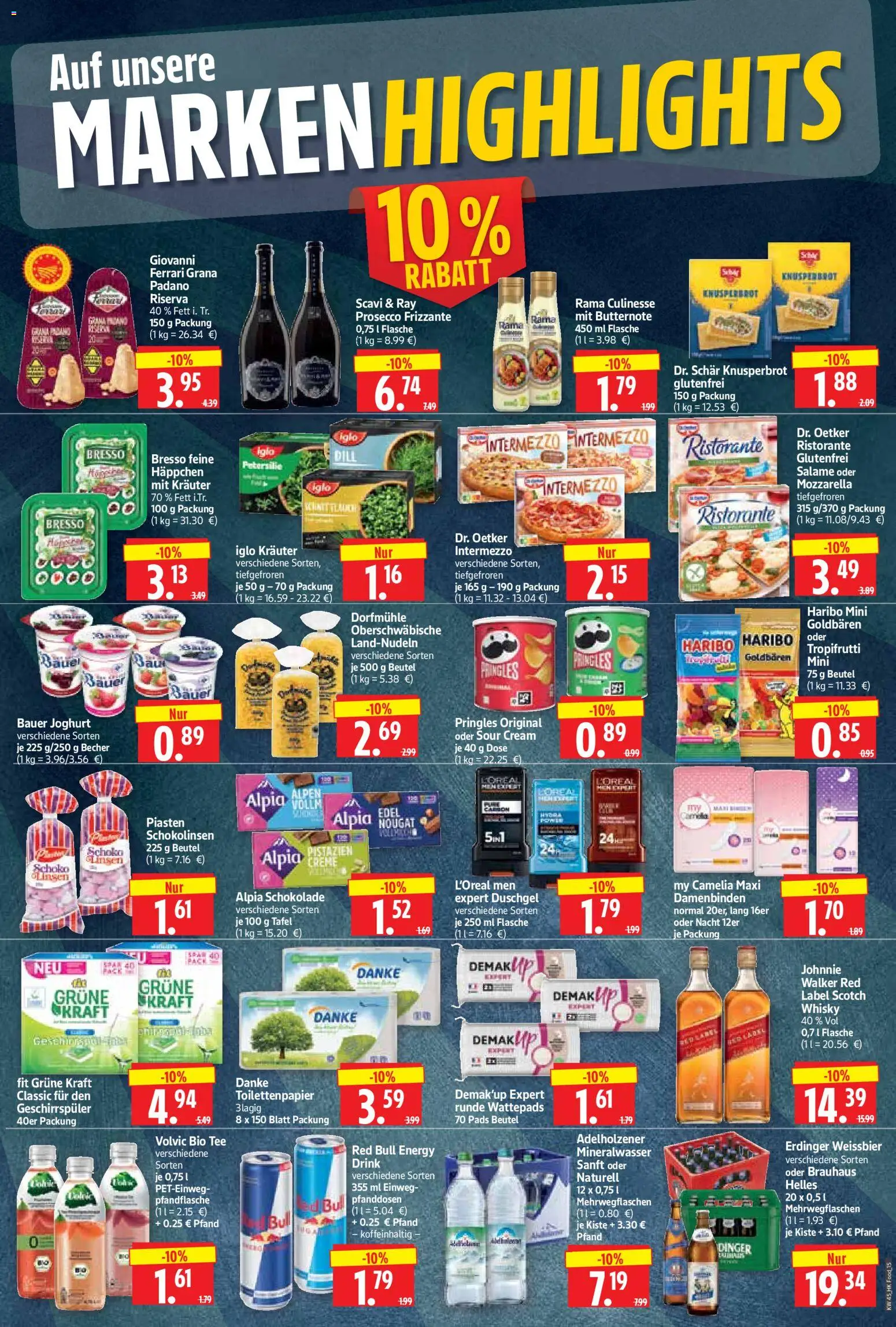 Vorschau von dem Prospekt des Geschäftes HERKULES, gültig ab dem 02.11.2026 - Red bull, Geschirrspüler, Whisky, Joghurt, Mineralwasser, Ristorante, Rama, Bauer joghurt
