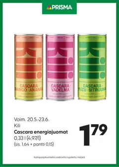 Kaupan Prisma Prisma tarjoukset Kili energiajuomat esikatselu, voimassa 20/05/2026
