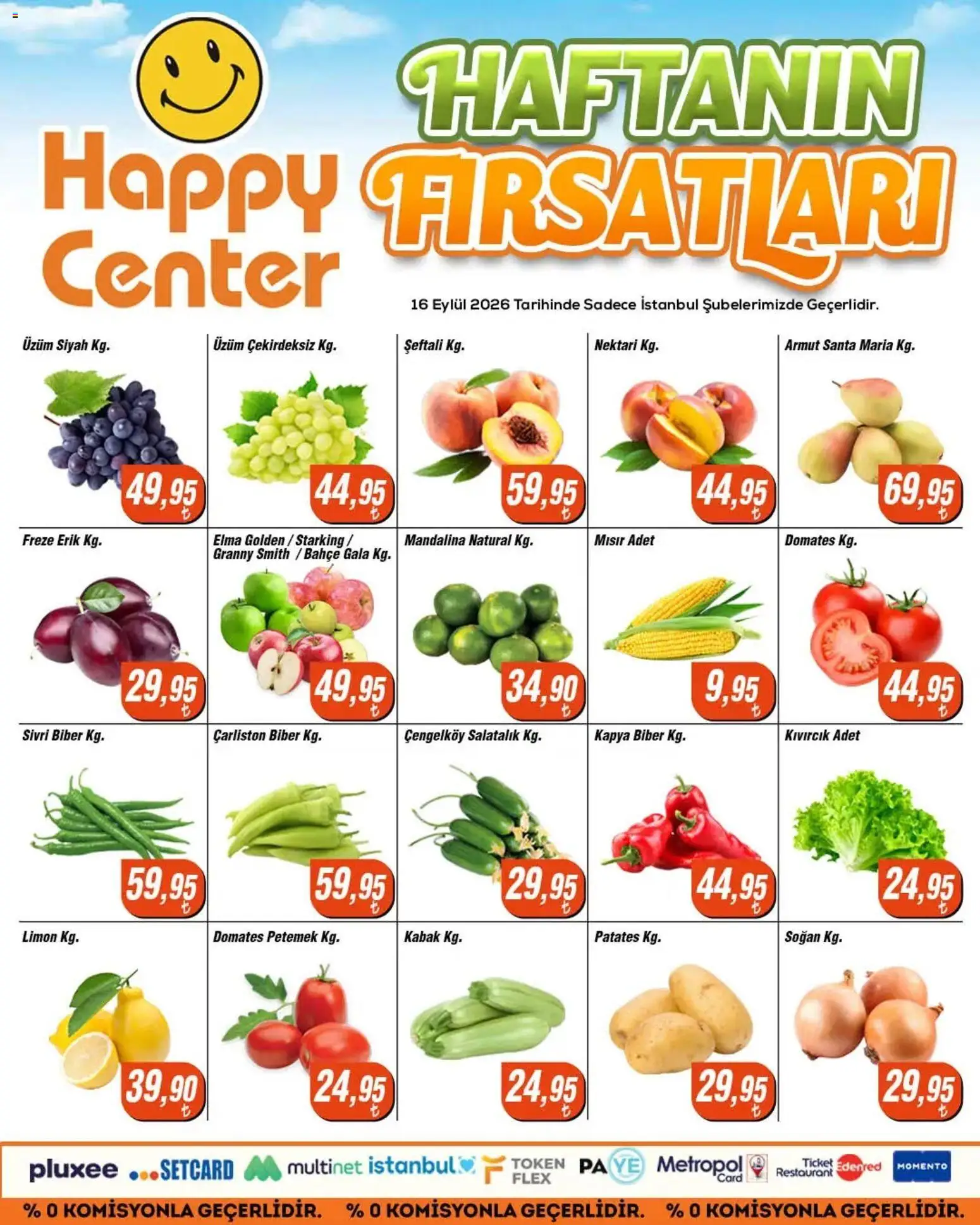 Happy Center Happy Center - Manav 16.09.2026 - Broşürünün önizlemesi