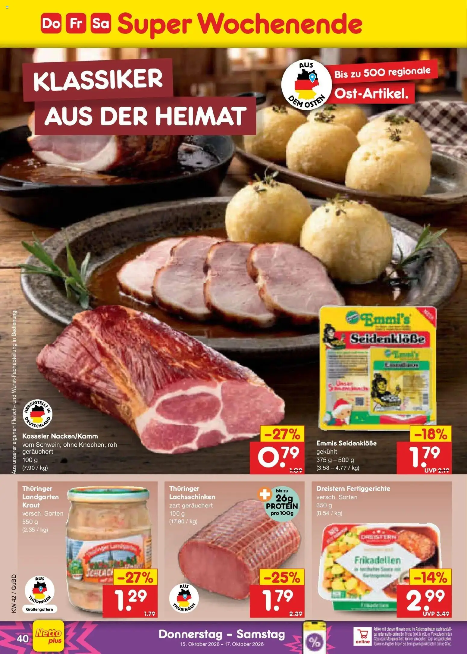 Vorschau von dem Prospekt des Geschäftes Netto Marken-Discount, gültig ab dem 12.10.2026 - Fleisch, Fertiggerichte, Kraut