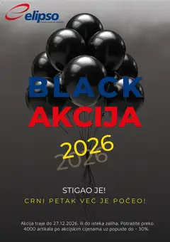Pregled letka Elipso Black Friday trgovine Elipso vrijedi od 24.10.2026