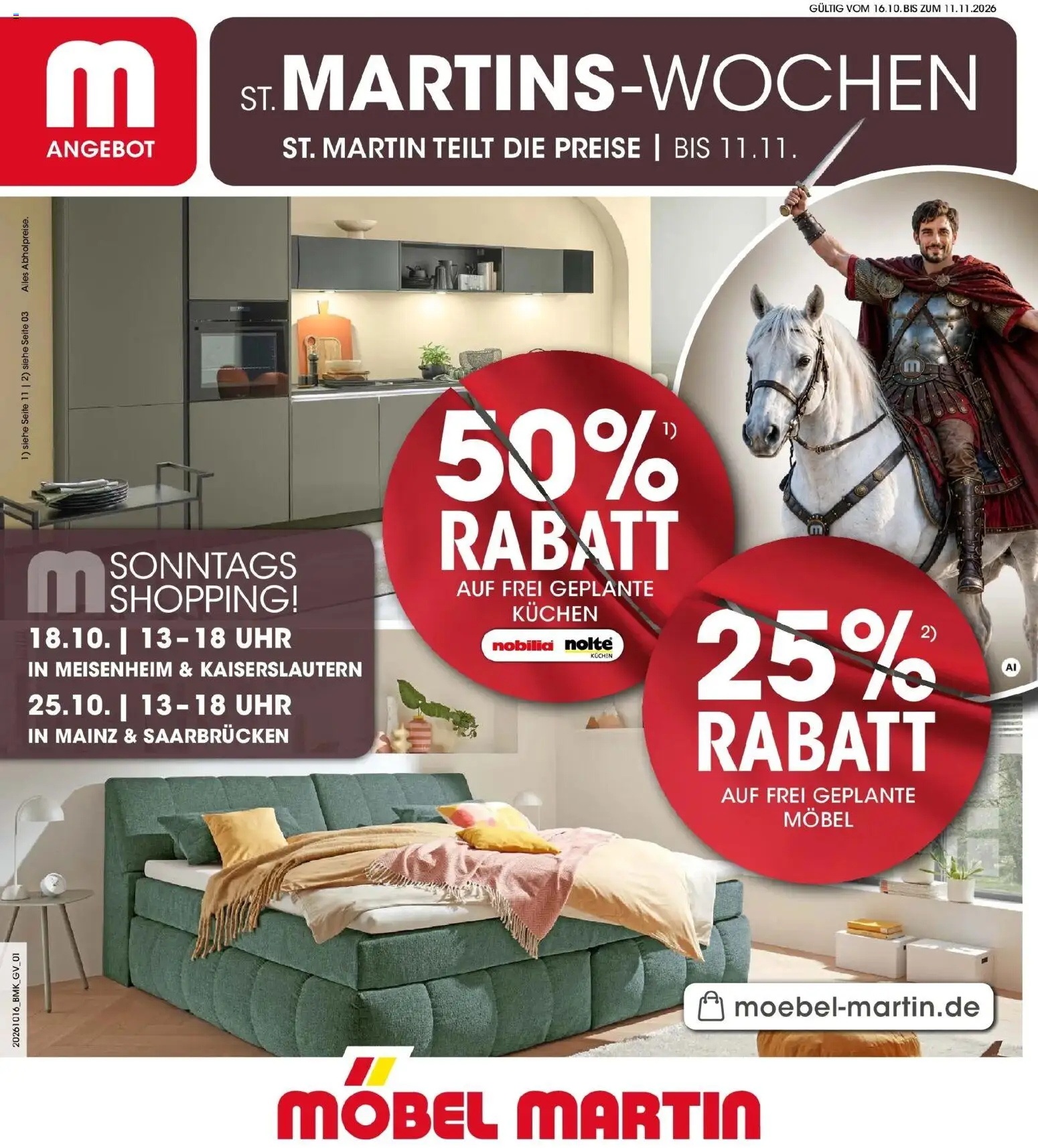 Vorschau von dem Prospekt des Geschäftes Möbel Martin, gültig ab dem 16.10.2026
