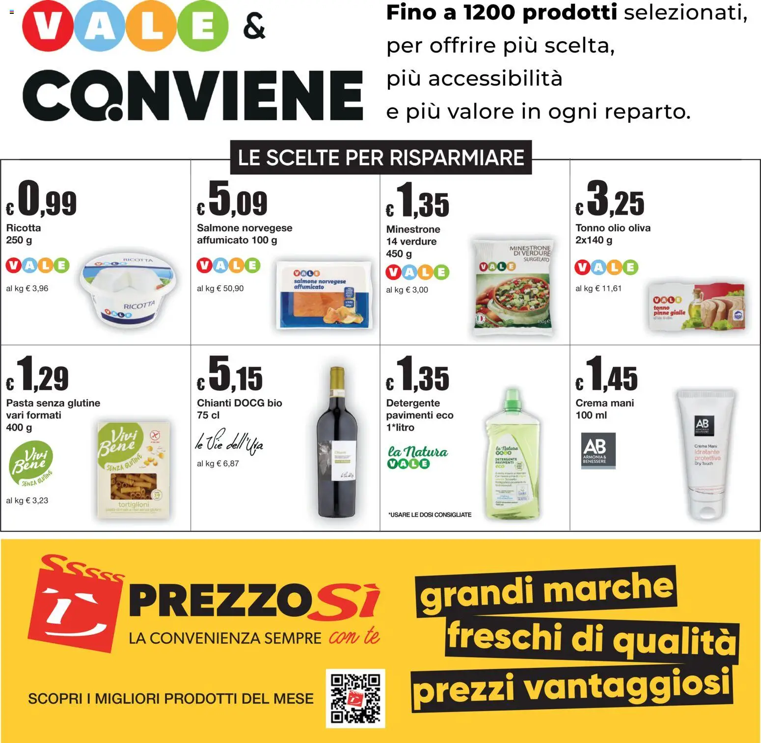 Anteprima dell'opuscolo Sì con Te volantino Superstore dal negozio Sì con Te valido da 29/10/2026 - Crema, Senza glutine, Olio, Tonno, Verdure, Minestrone, Tè, Tortiglioni
