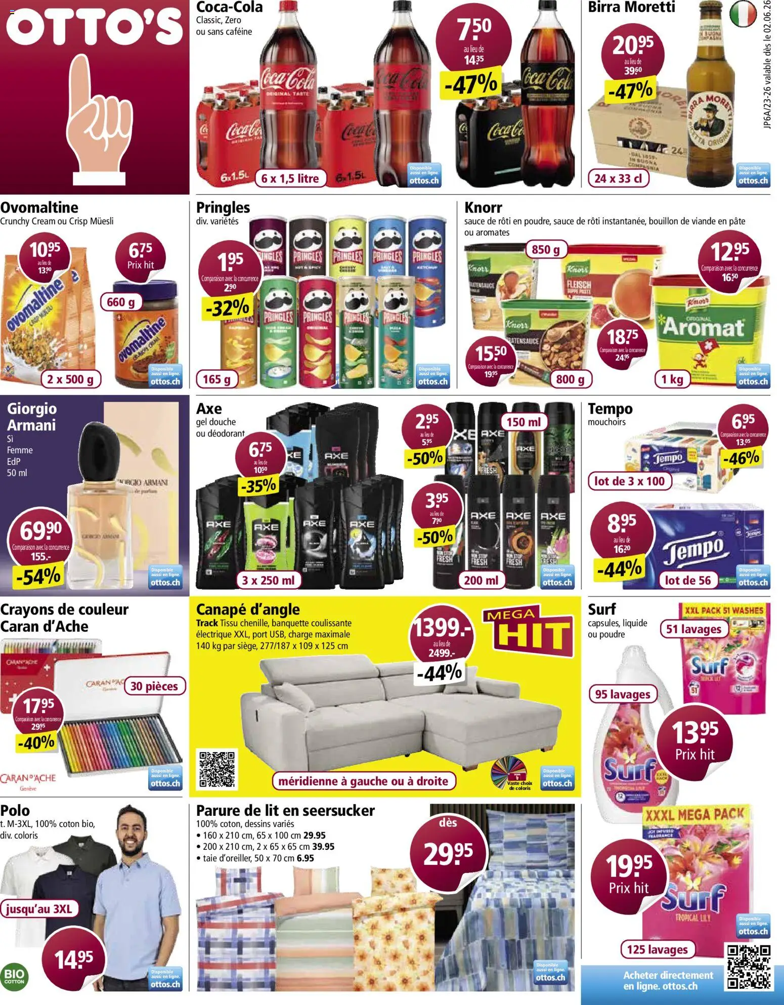 Vorschau des Merkblatts Otto's aktionen FR vom Shop Otto's gültig von 02.06.2026 bis 08.06.2026 - Coca Cola, Deodorant, Nüsse