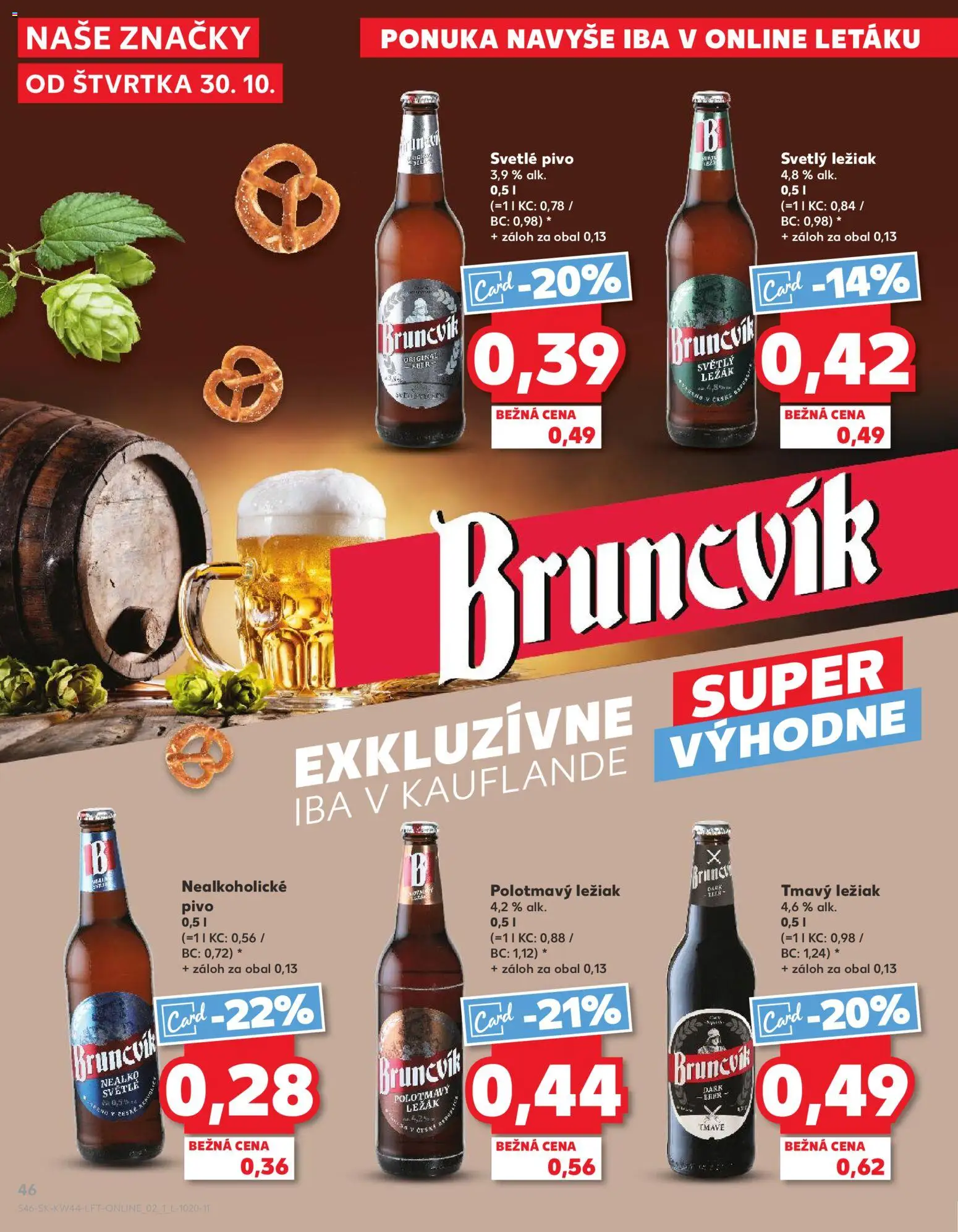 Náhľad Kaufland letáku platného od 30.10.2025 - Pivo, Nealkoholické pivo