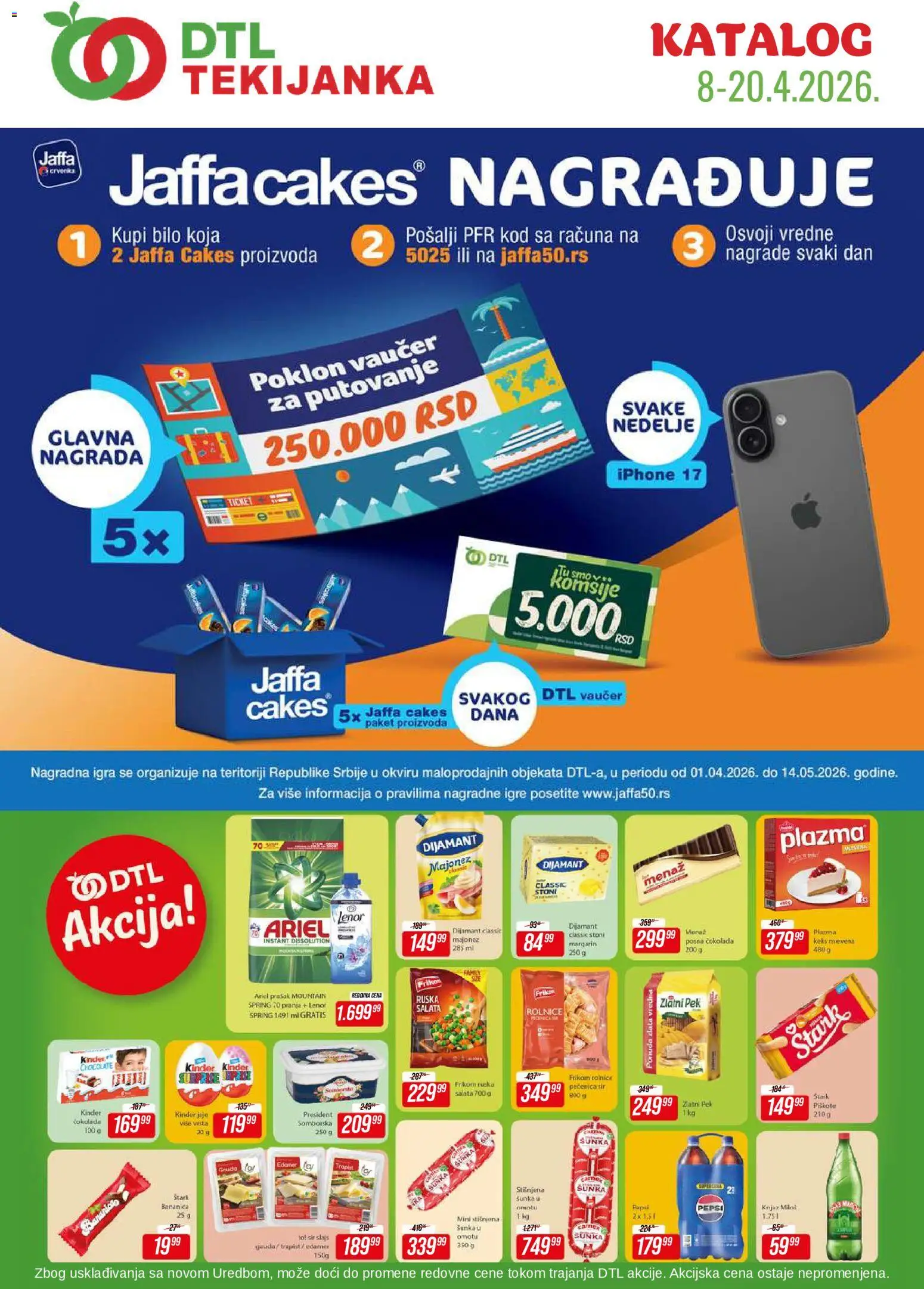 Pregled Tekijanka kataloga - važi od 08.04.2026