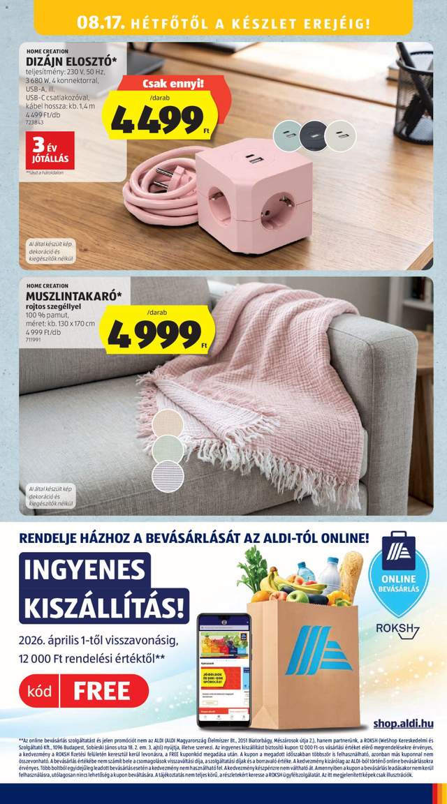 Új Aldi akciós újság 08.13.