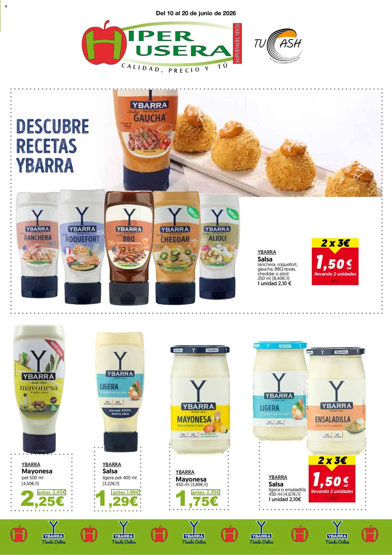 Vista previa del folleto de la tienda Hiper Usera válido desde el 10/06/2026 - Mayonesa, Ensaladilla