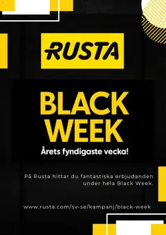 Förhandsgranska reklamblad Rusta - Black Friday förhandsinformation från butik Rusta gäller från 19/10/2026